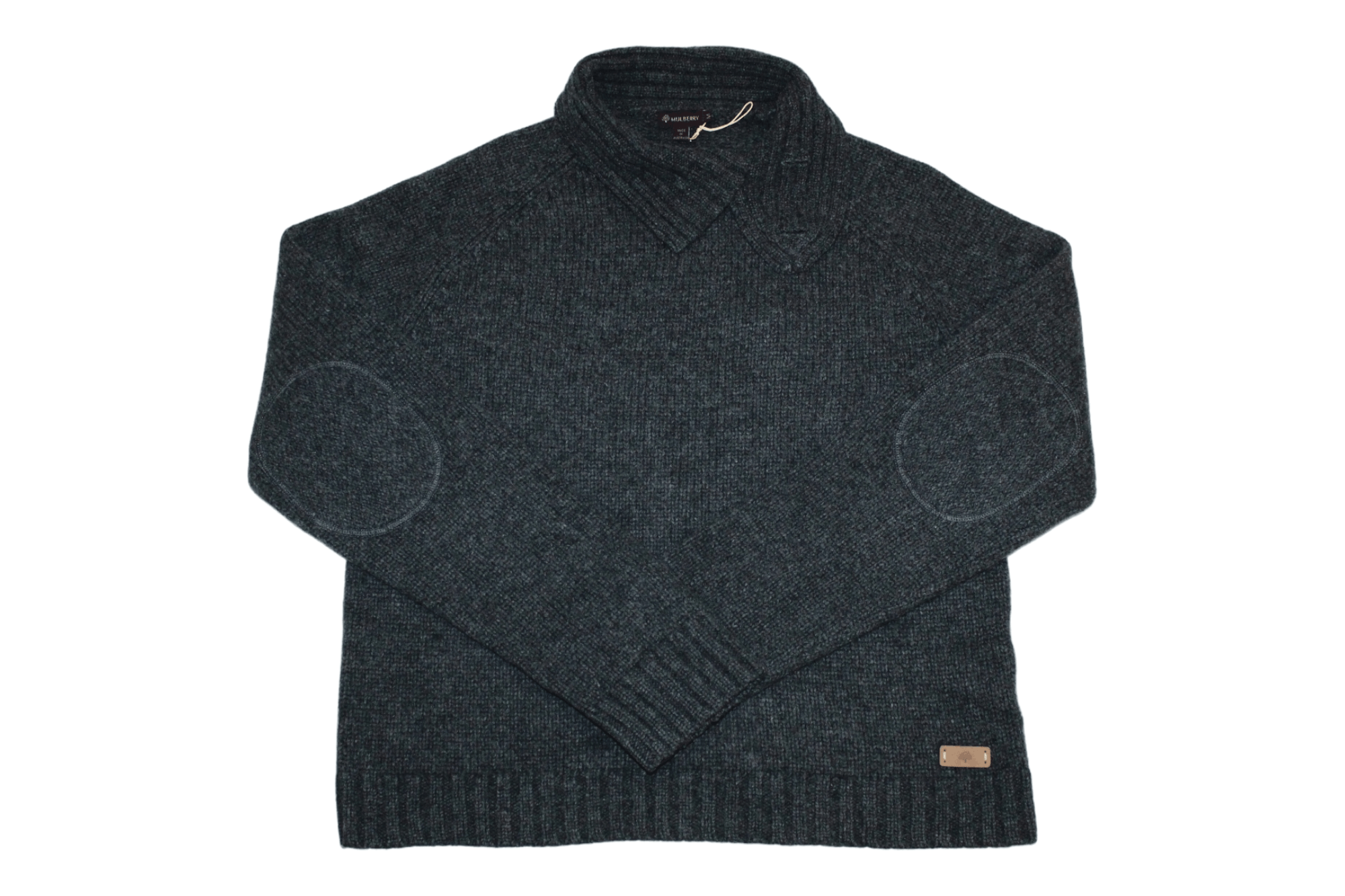 Mulberry Mulberry High Neck Australian Lambswool Cable Knit Sweater Size US M / EU 48-50 / 2 - 1 Thumbnail