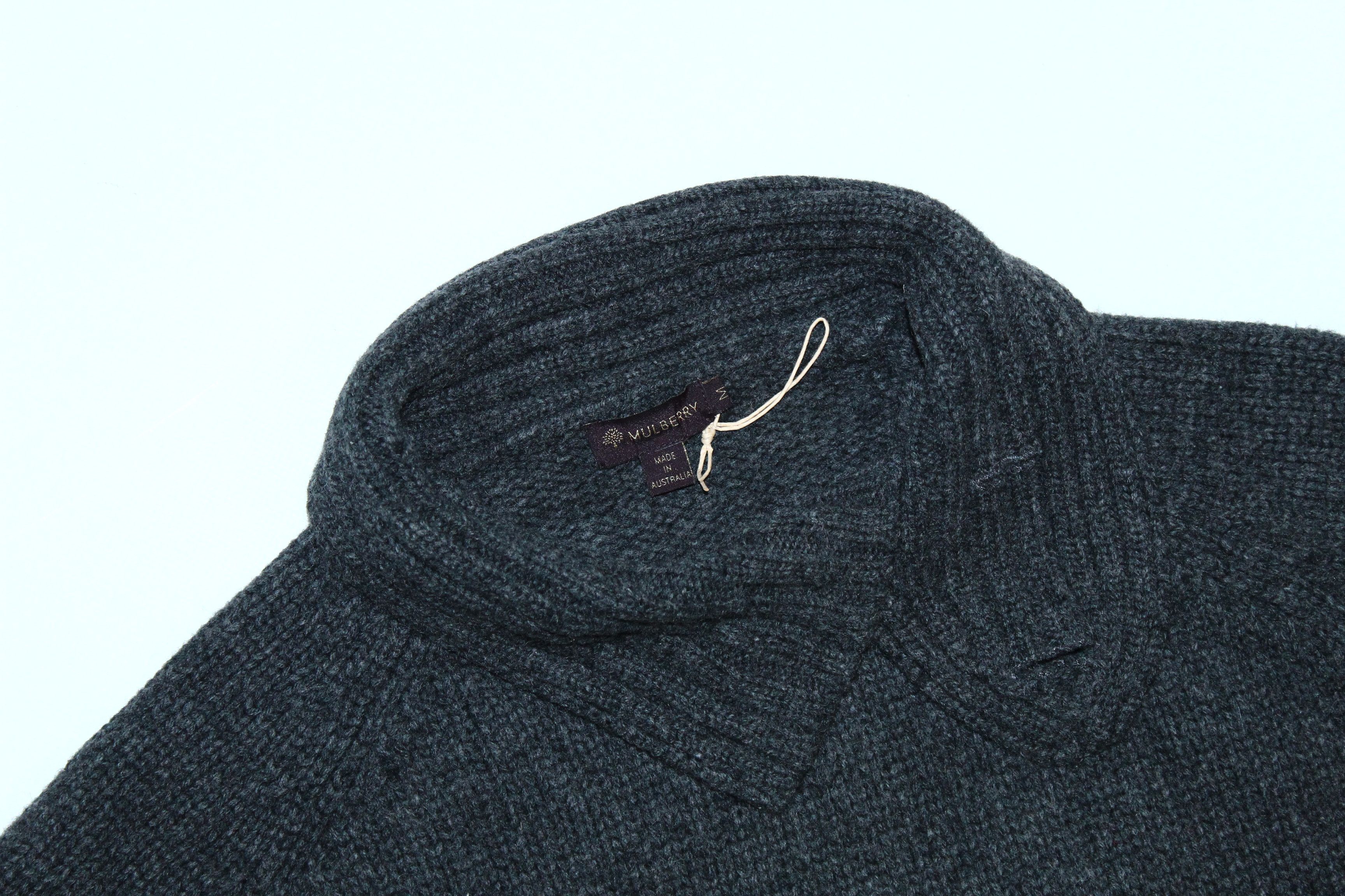 Mulberry Mulberry High Neck Australian Lambswool Cable Knit Sweater Size US M / EU 48-50 / 2 - 2 Thumbnail