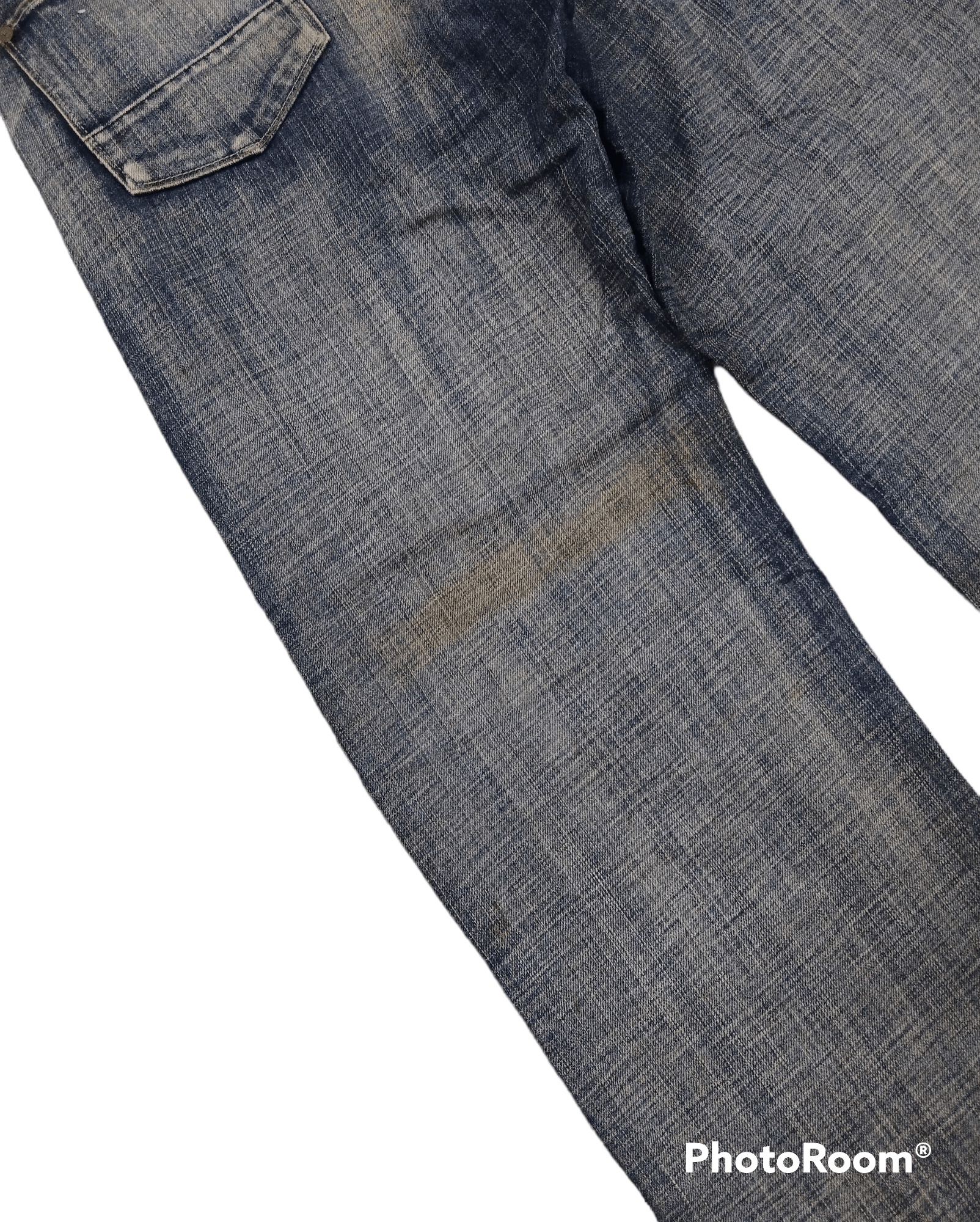 Art Comes First SICK WASHED BLUE PACTHWORK INDIGO FARM CROSS ONE TRUE SAXON Size US 30 / EU 46 - 6 Thumbnail