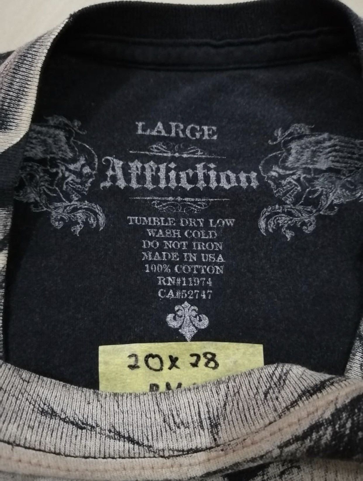 Affliction × Rap Tees Cyber Y2K Affliction Skulls Angle Grunge Rap Sematary Tshirt Size US L / EU 52-54 / 3 - 5 Thumbnail