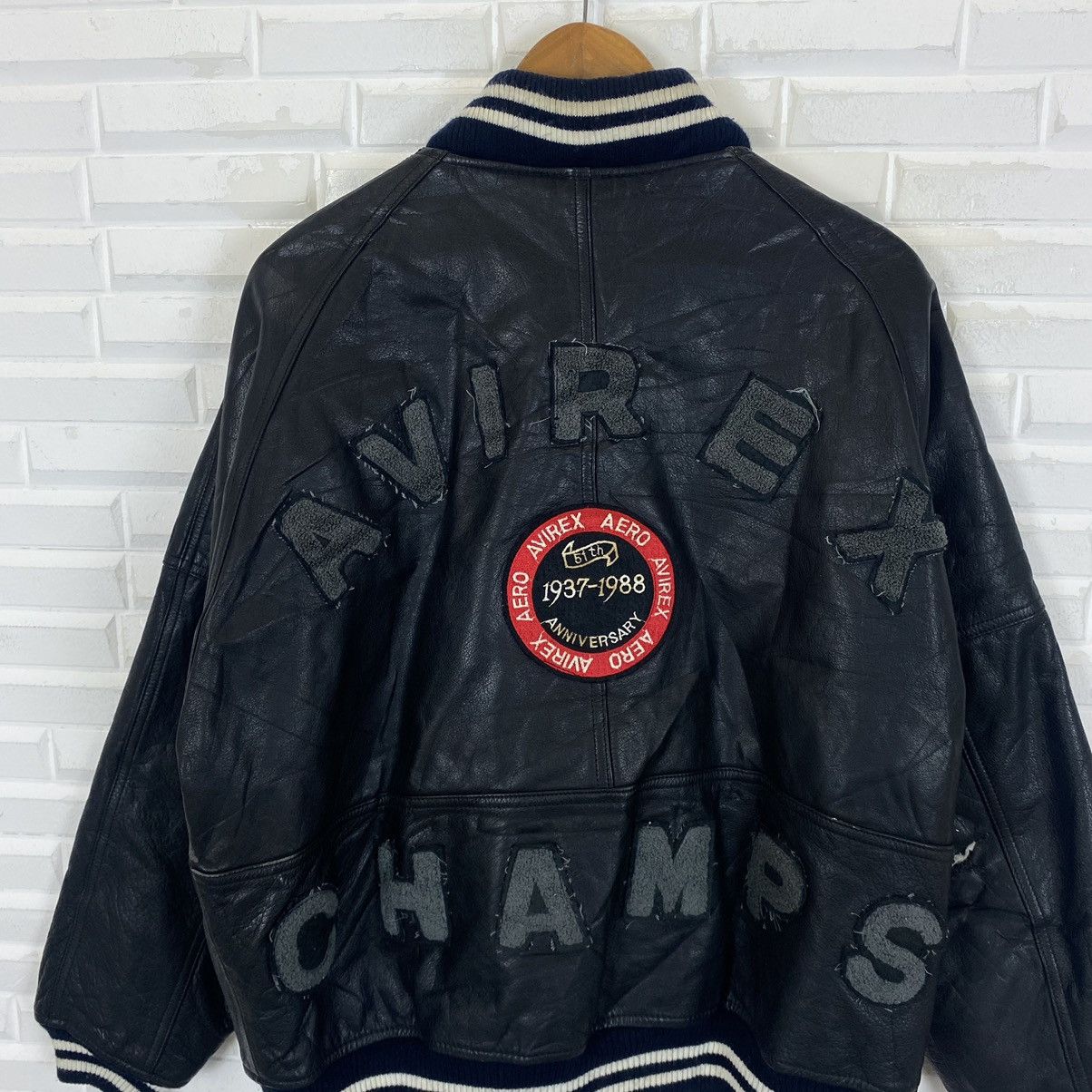 Avirex ✨Vintage Avirex Champs Leather Bomber Jacket Size US L / EU 52-54 / 3 - 8 Thumbnail