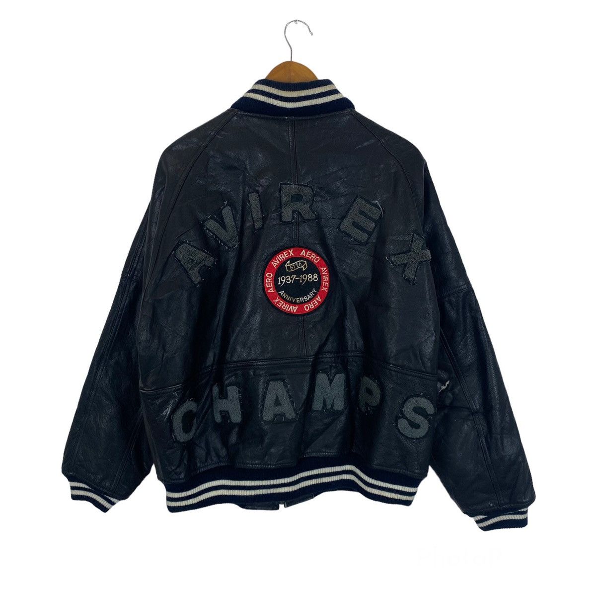 ✨Vintage Avirex Champs Leather Bomber Jacket