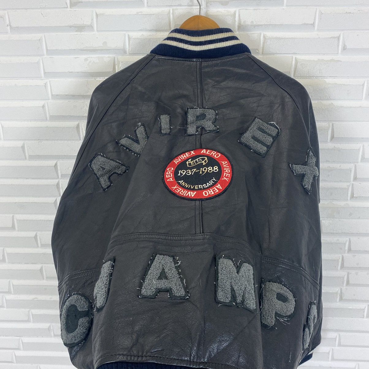 Avirex ✨Vintage Avirex Champs Leather Bomber Jacket Size US L / EU 52-54 / 3 - 9 Thumbnail