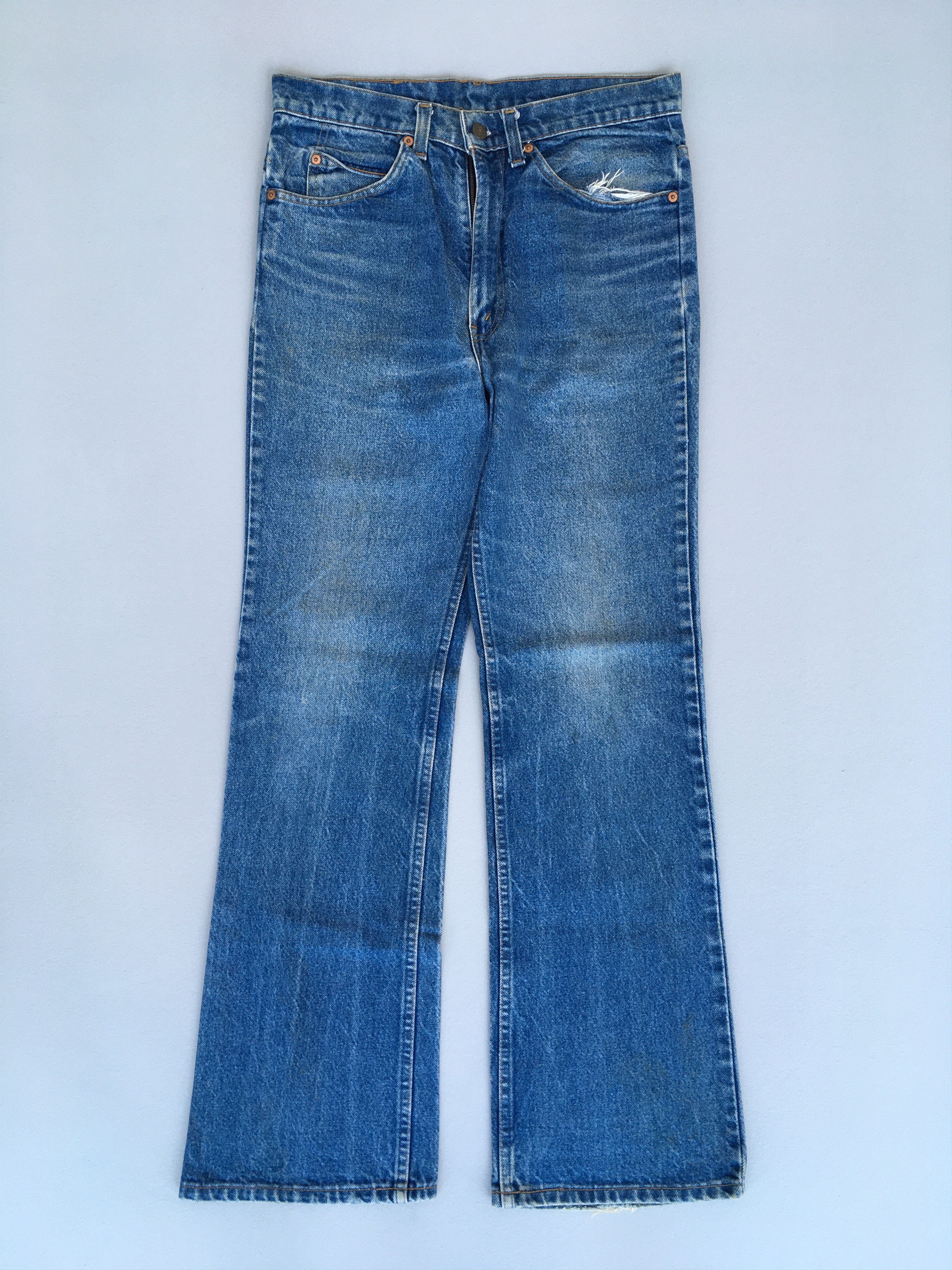 image of Size 31X31 Vintage Levis 517 Bootcut Flare Faded Blue Jeans, Men's