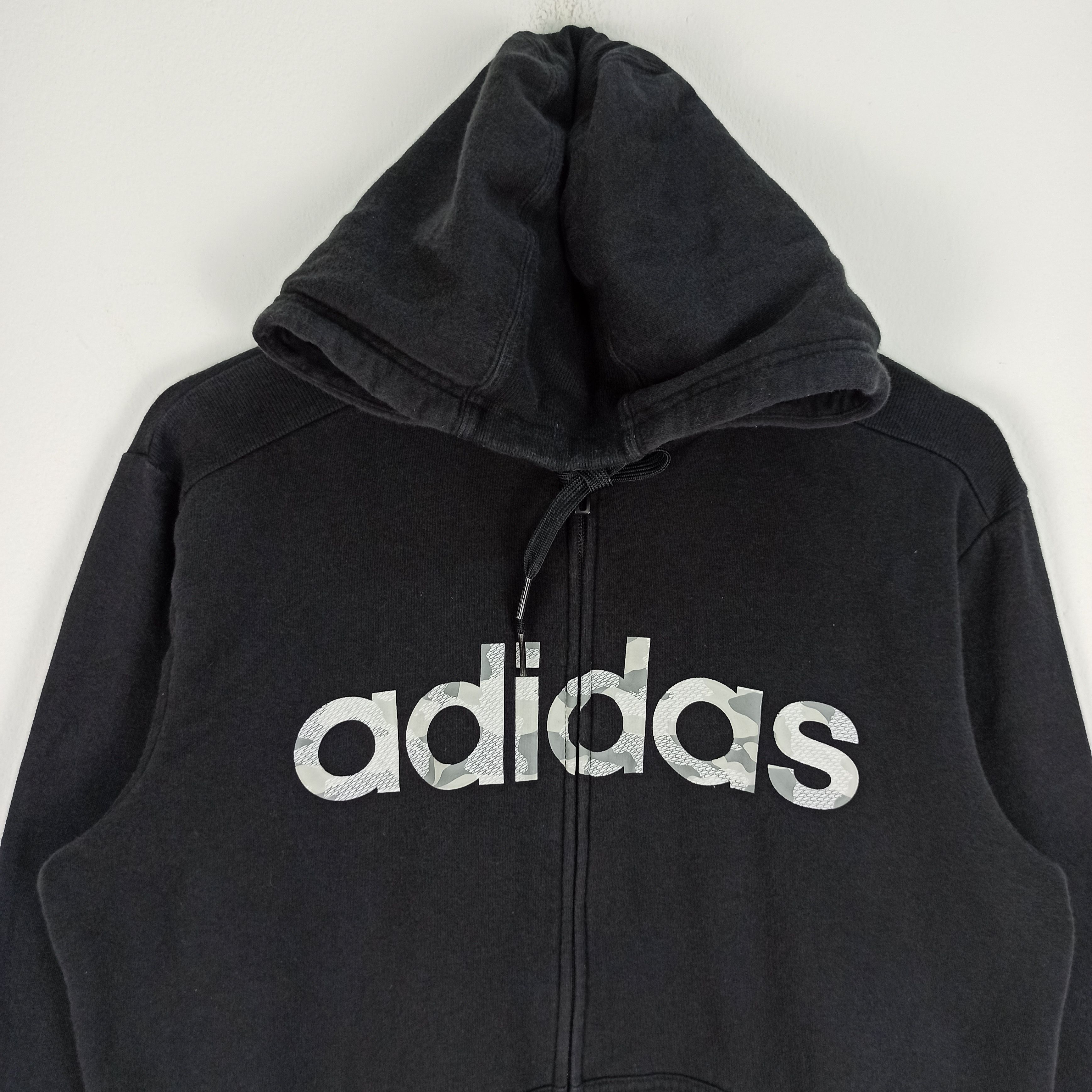 Adidas Rare Adidas Big Logo Spell Out Hoodie Full Zipper Size US L / EU 52-54 / 3 - 2 Thumbnail