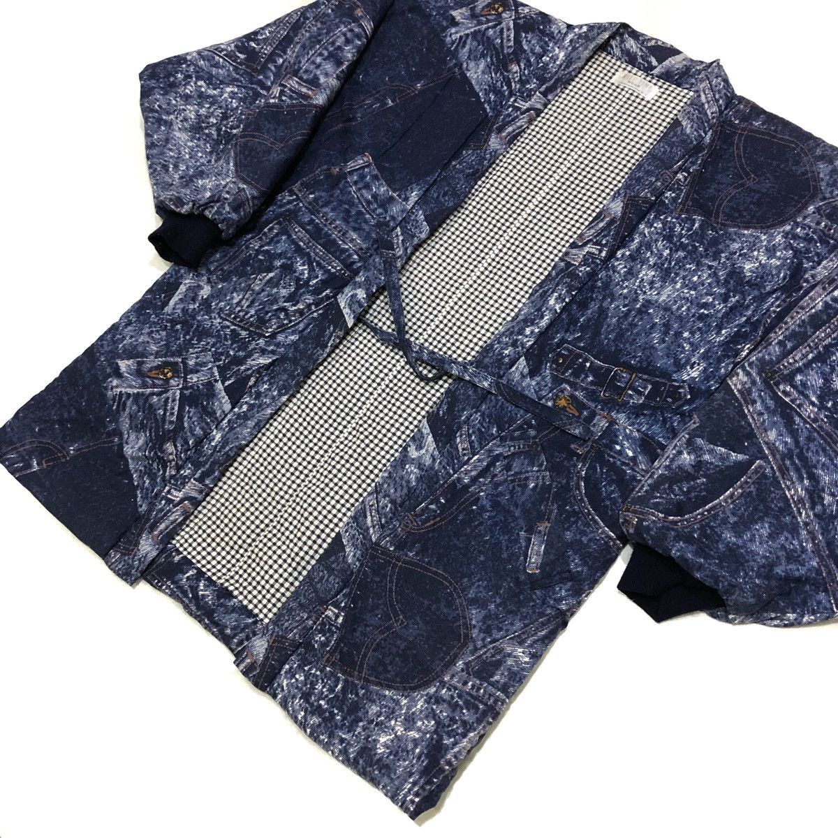 Japanese Brand Kimono All Over Print Denim Streetwear Fashion Size US L / EU 52-54 / 3 - 4 Thumbnail
