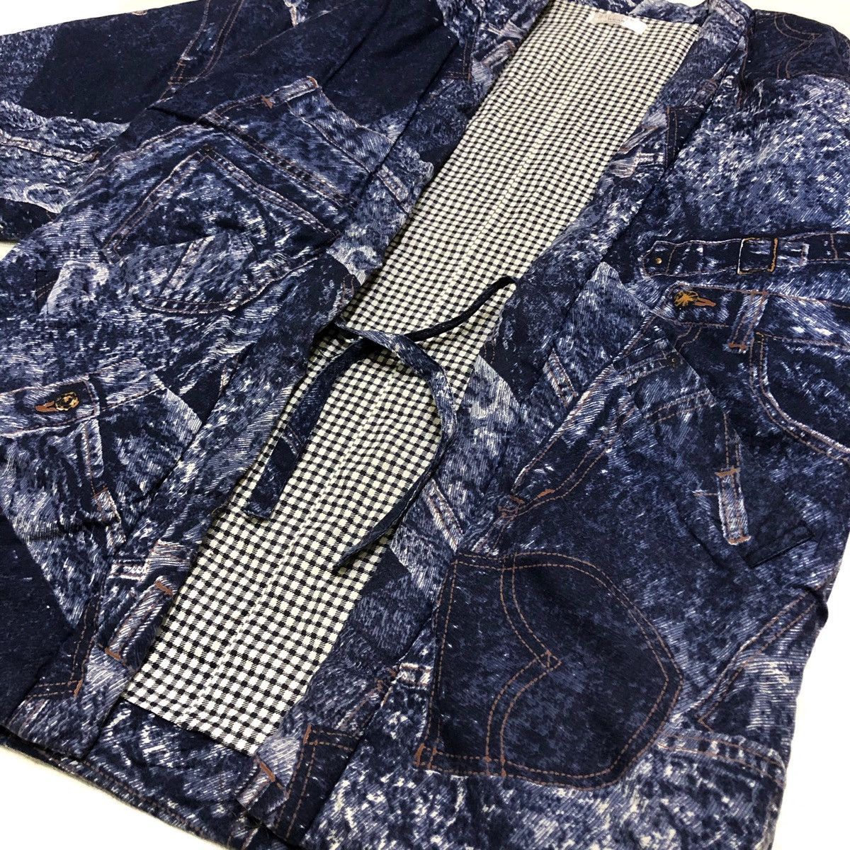 Japanese Brand Kimono All Over Print Denim Streetwear Fashion Size US L / EU 52-54 / 3 - 2 Thumbnail