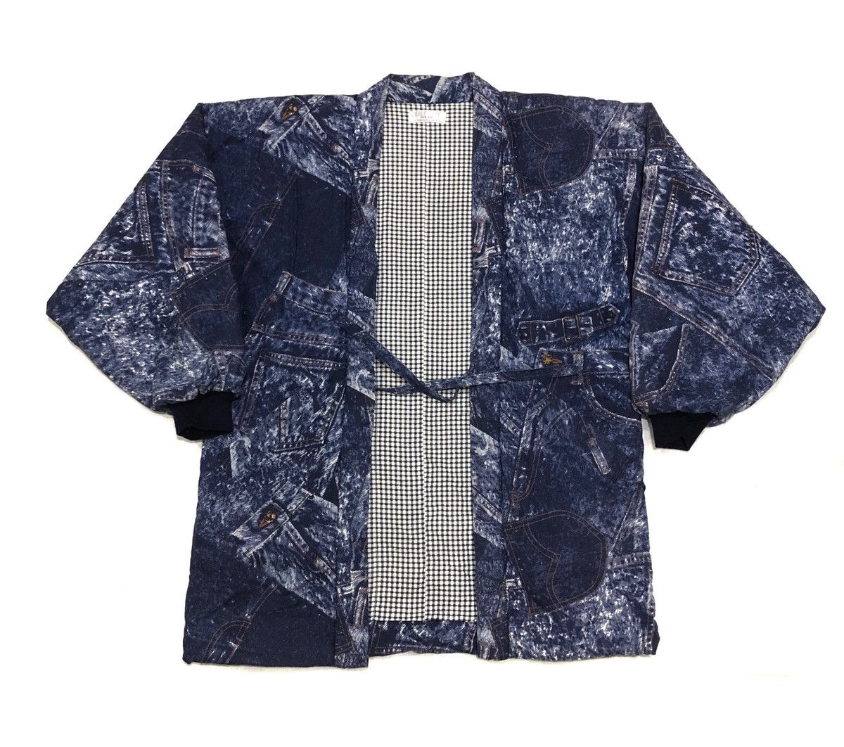 Japanese Brand Kimono All Over Print Denim Streetwear Fashion Size US L / EU 52-54 / 3 - 3 Thumbnail