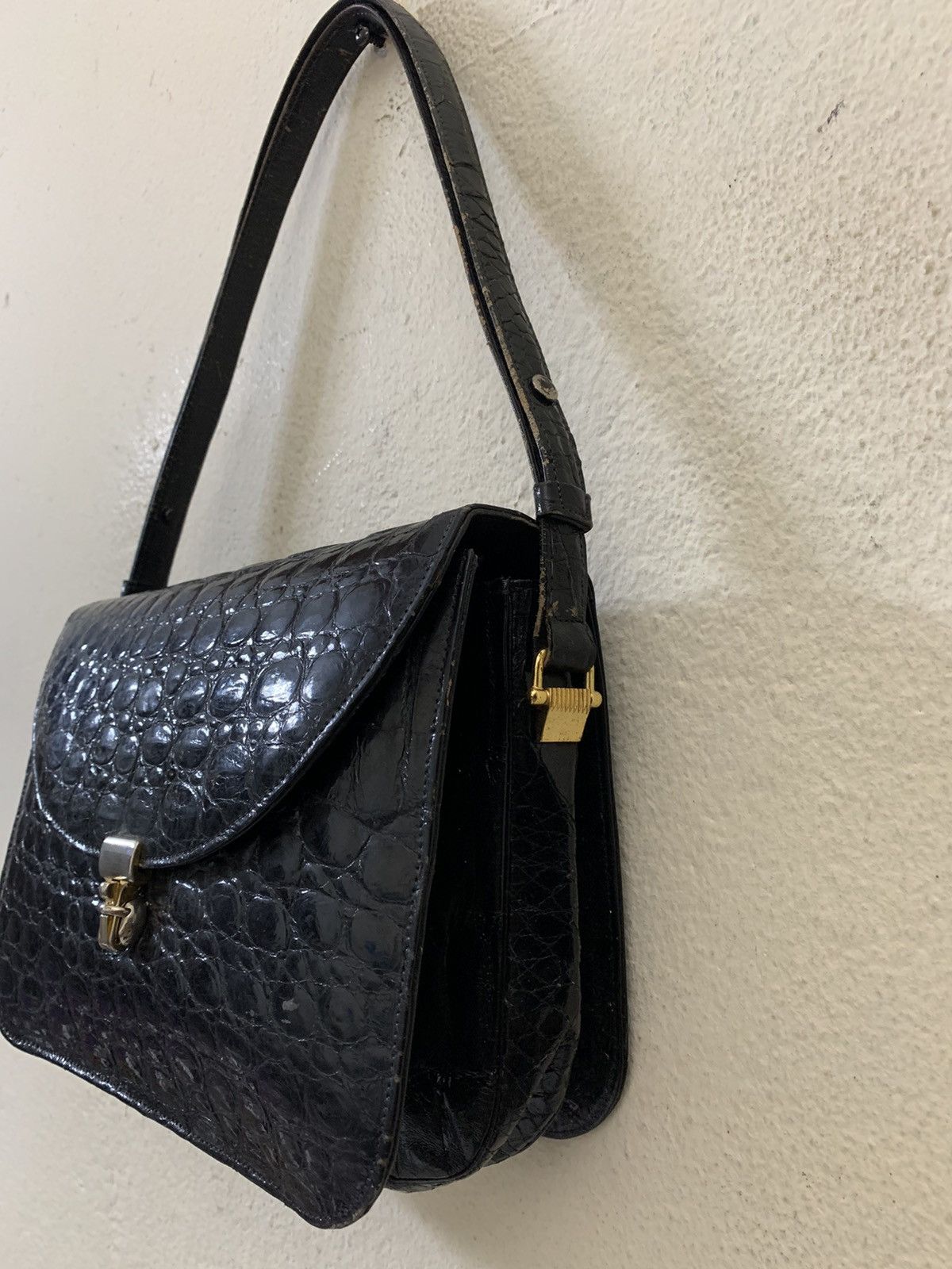 Genuine Leather Genuine Crocodile Skin Handbag Size ONE SIZE - 4 Thumbnail