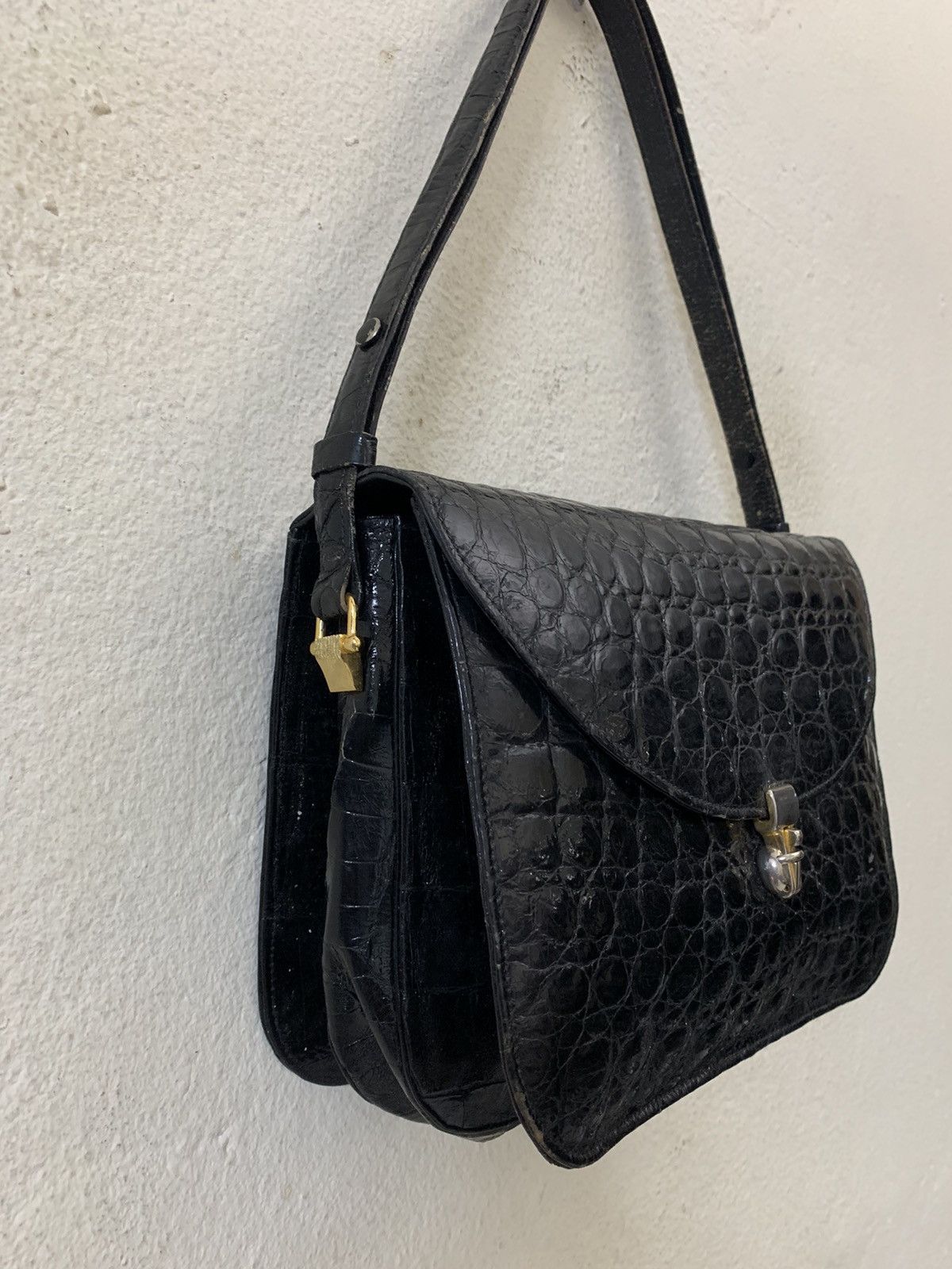 Genuine Leather Genuine Crocodile Skin Handbag Size ONE SIZE - 3 Thumbnail