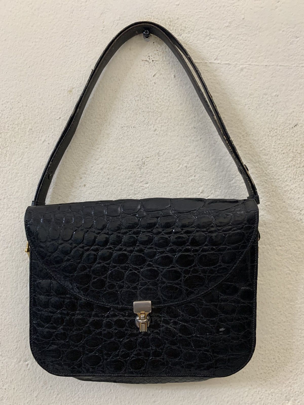 Genuine Leather Genuine Crocodile Skin Handbag Size ONE SIZE - 1 Thumbnail