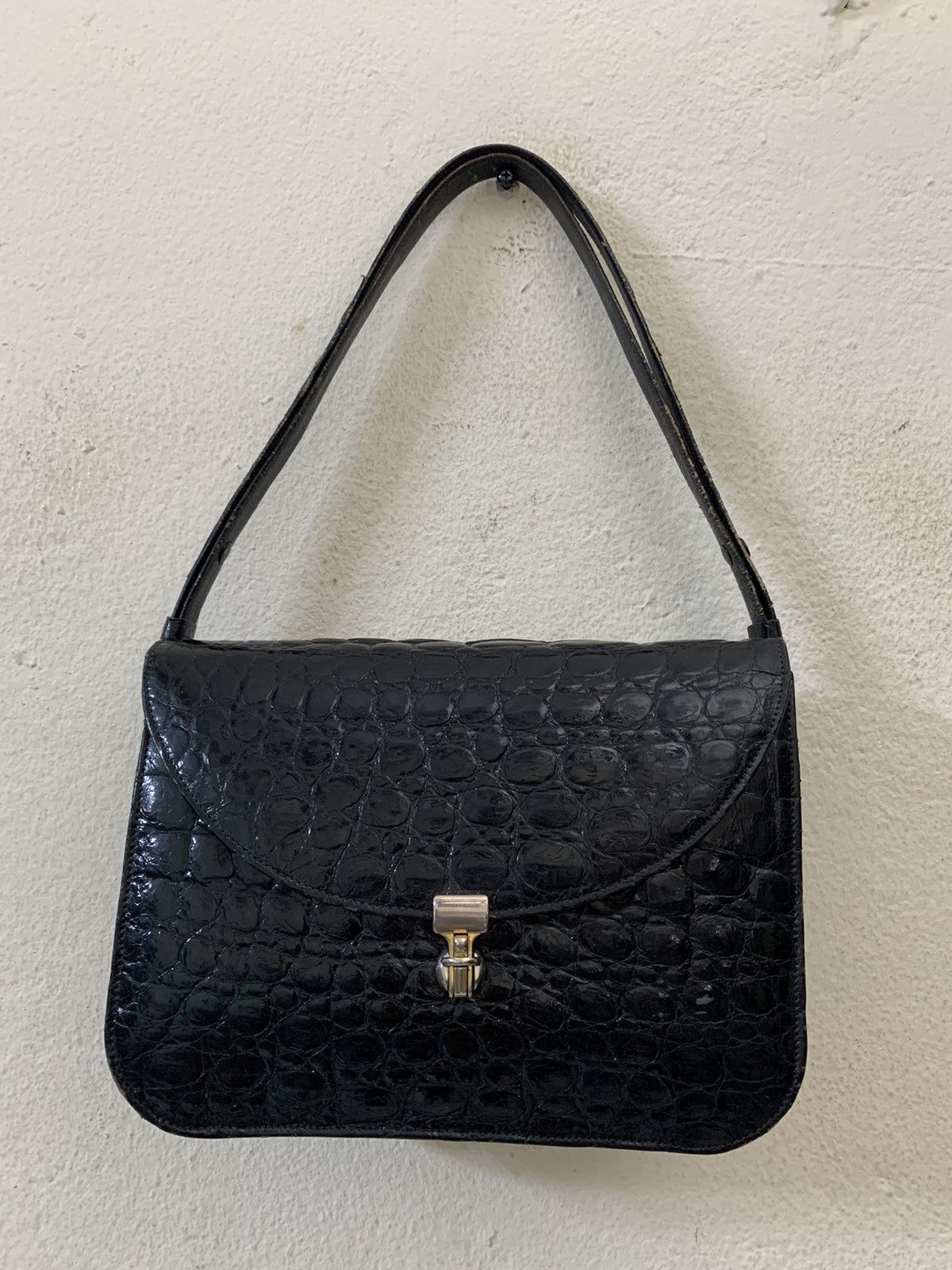 Genuine Leather Genuine Crocodile Skin Handbag Size ONE SIZE - 2 Thumbnail
