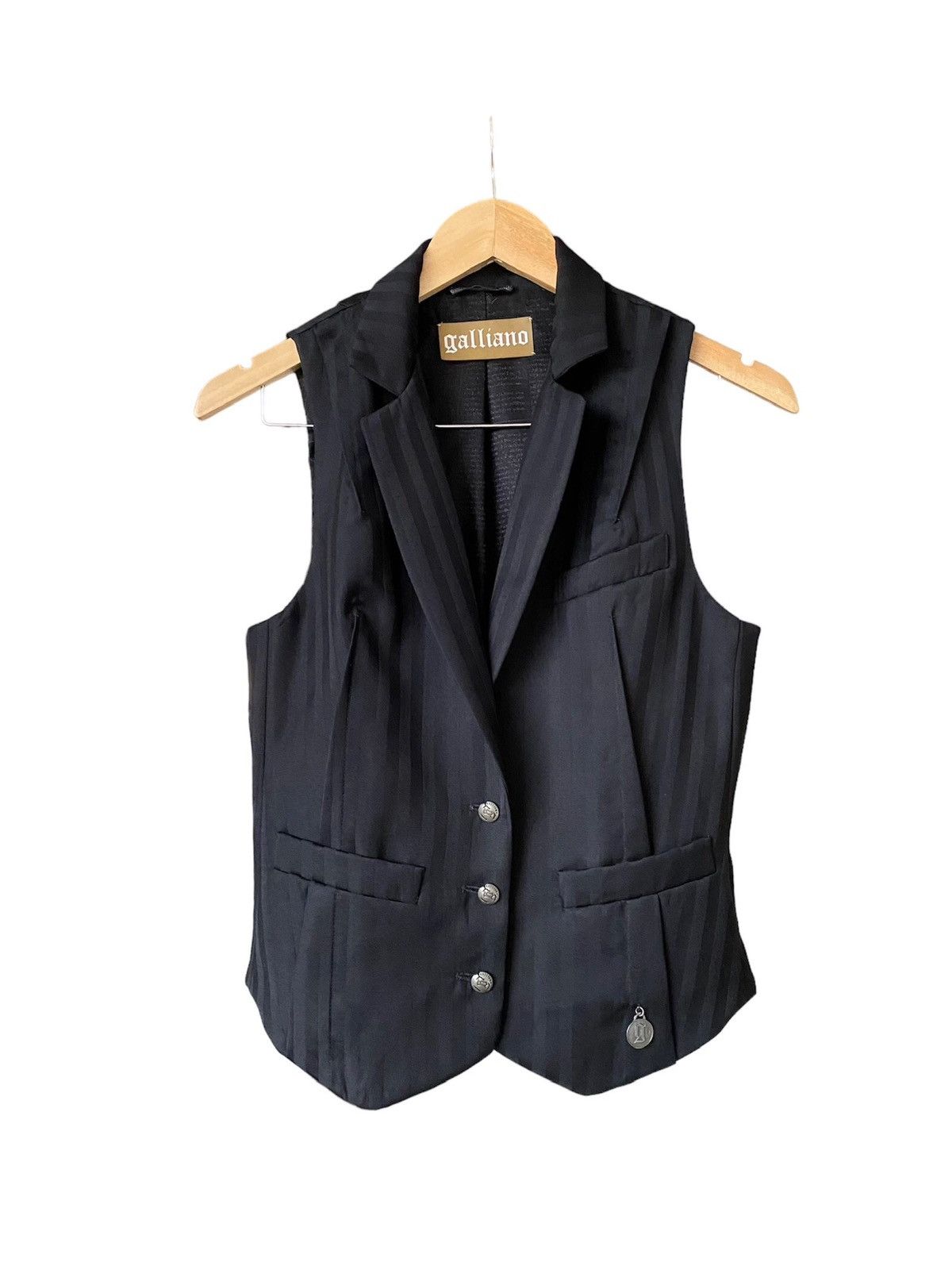 image of Vintage Galliano By John Galliano Seditionaries Vest in Black, Women's (Size Medium)