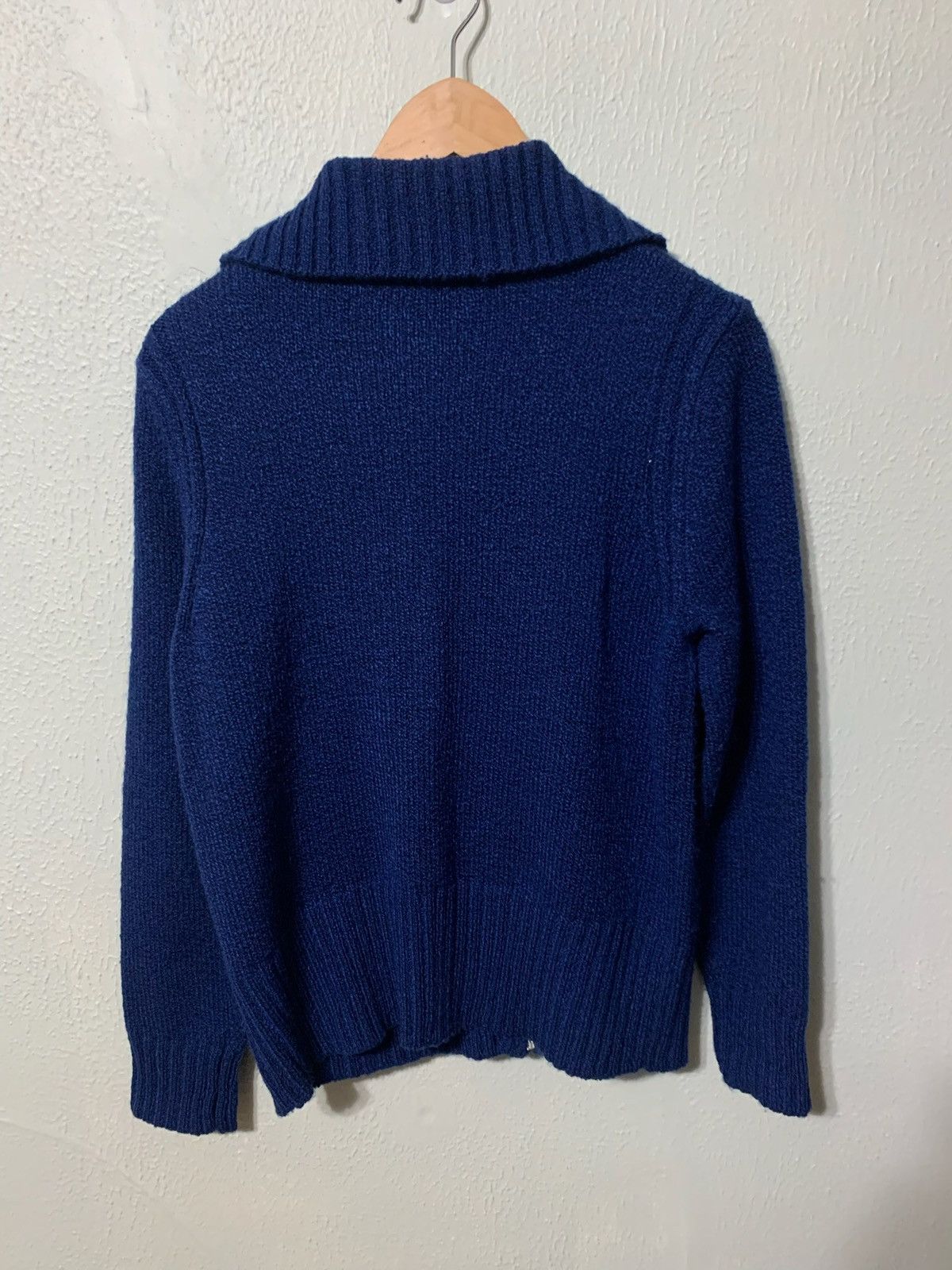Vintage Vintage Blue Ribbed Knit Sweater Size US S / EU 44-46 / 1 - 3 Thumbnail