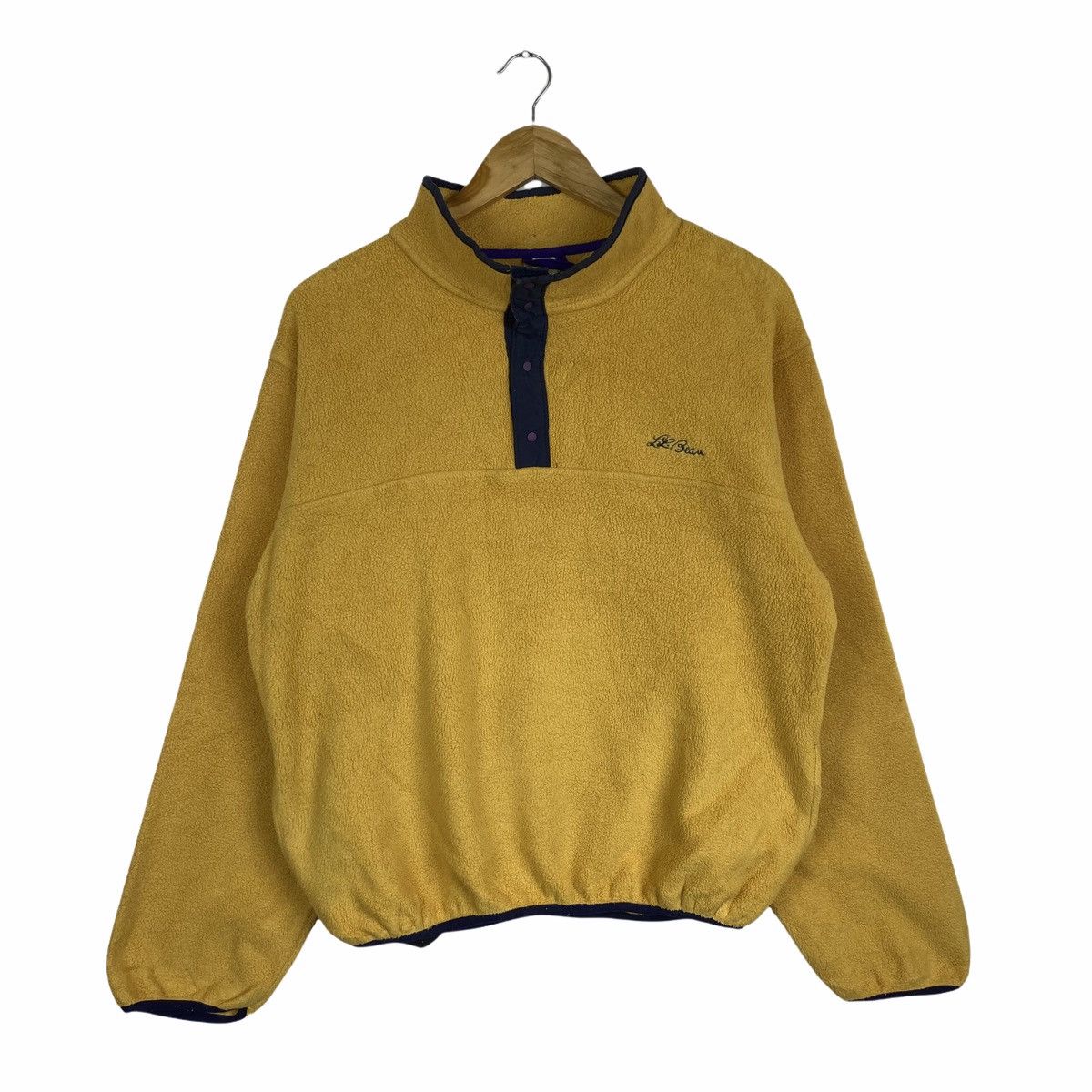 L.L. Bean × Vintage Vintage L.L.BEAN Old Skool Logo Outdoor Fleece Sweatshirt Size US M / EU 48-50 / 2 - 1 Thumbnail