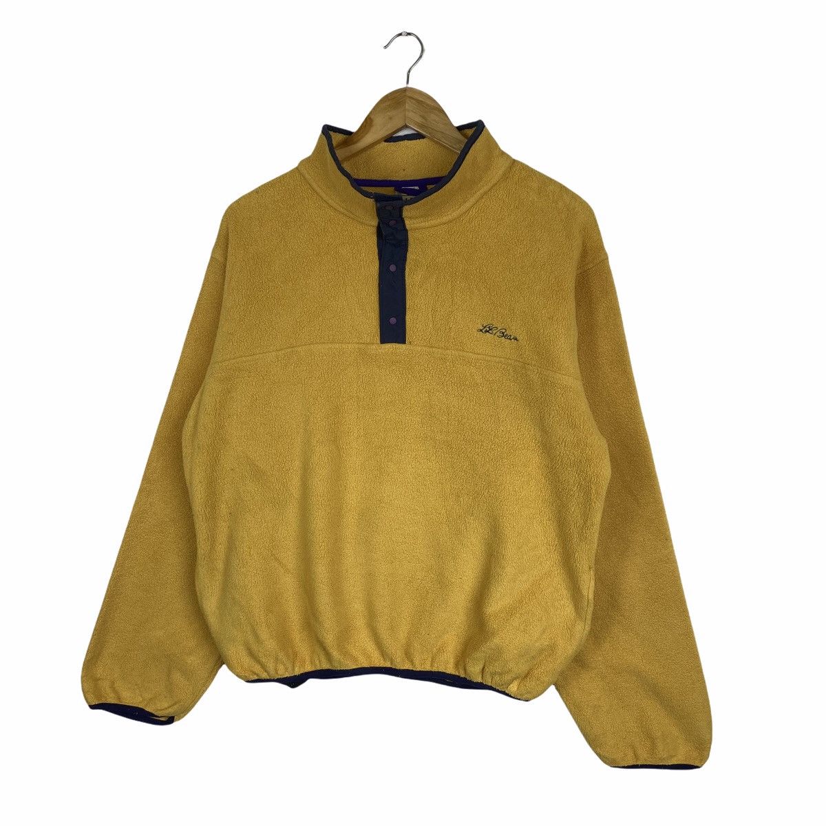 L.L. Bean × Vintage Vintage L.L.BEAN Old Skool Logo Outdoor Fleece Sweatshirt Size US M / EU 48-50 / 2 - 3 Thumbnail