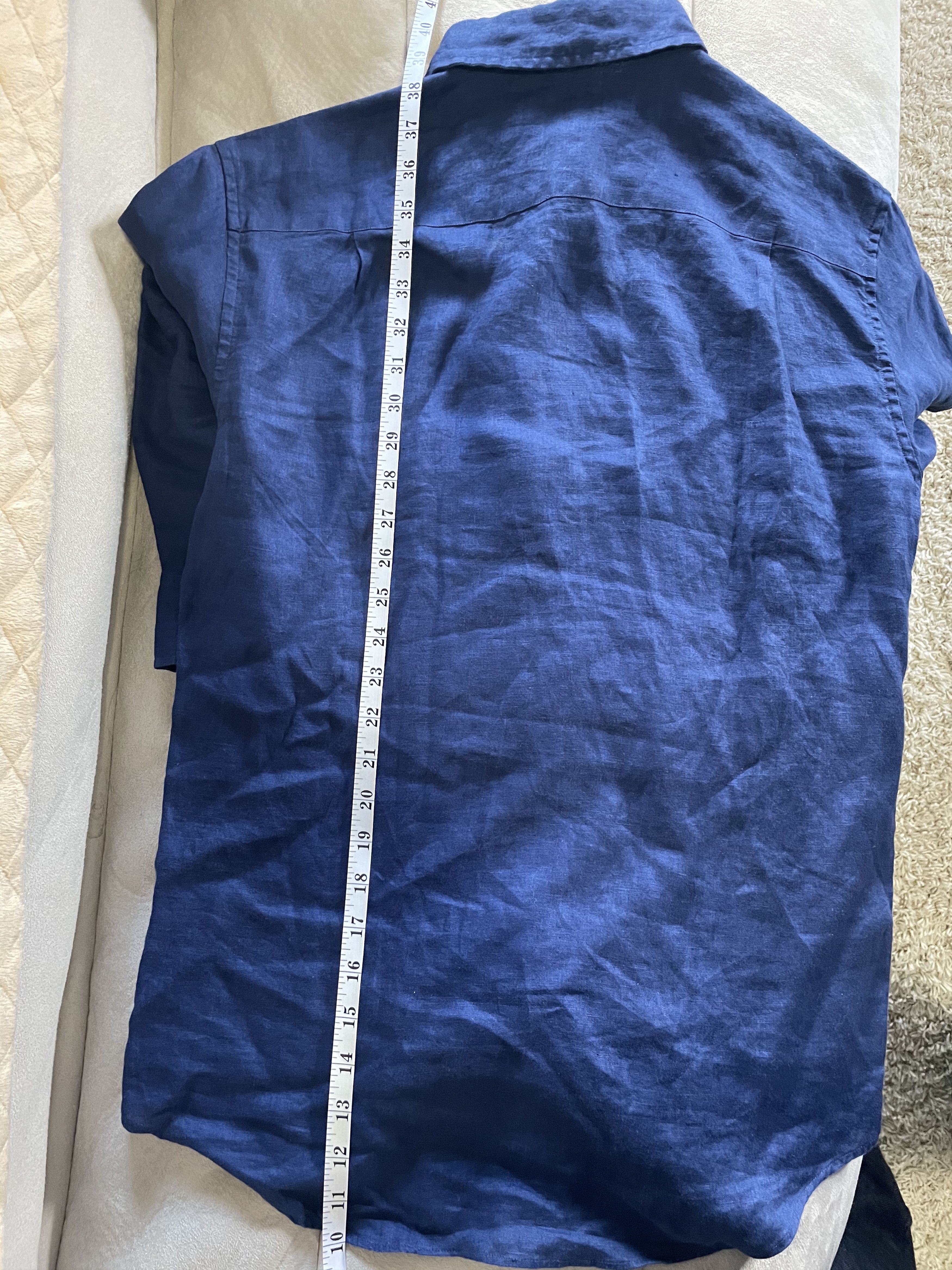 Club Monaco Slim-Fit Button-Down Collar Slub Linen Shirt Size US XS / EU 42 / 0 - 10 Thumbnail