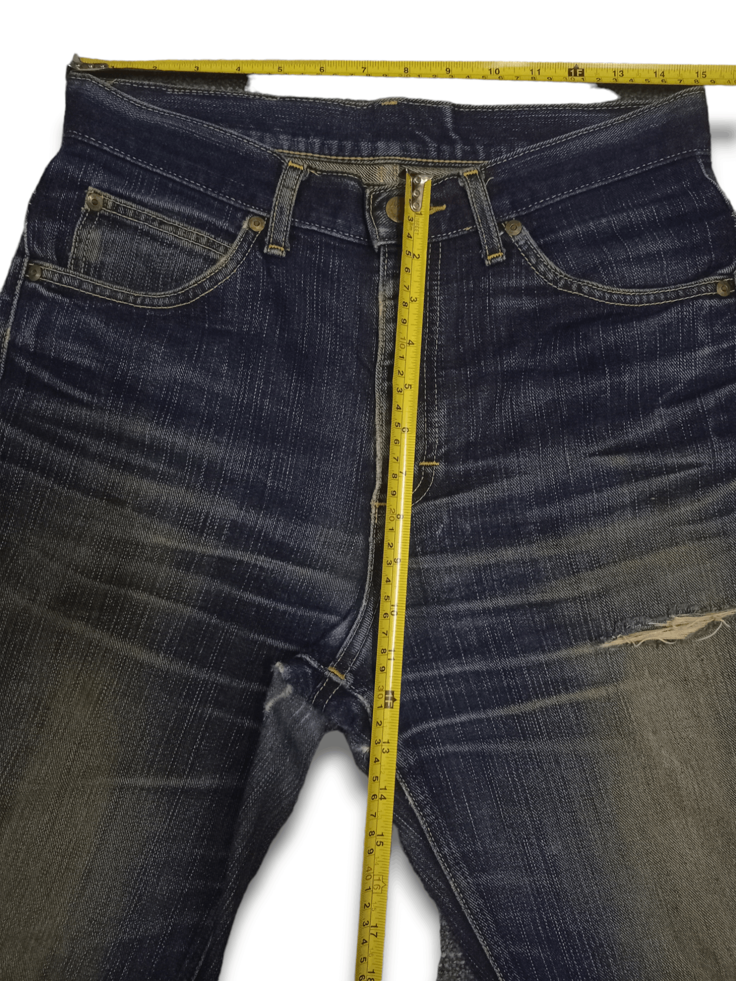 Lee Vintage Lee Riders Mud Wash Distressed Loose Jeans Size US 30 / EU 46 - 8 Thumbnail