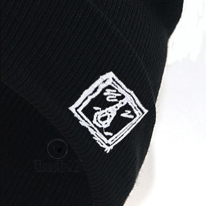 Japanese Brand Sad Boy Face Knitted Hat Size ONE SIZE - 3 Thumbnail