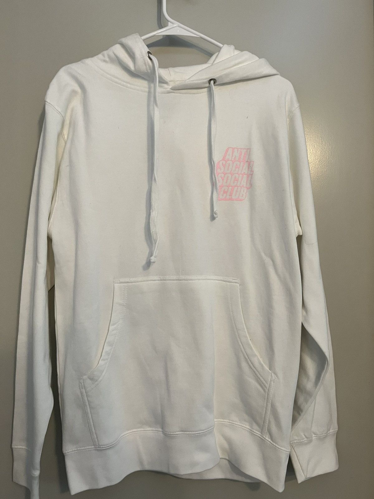 ASSC white pink logo hoodie