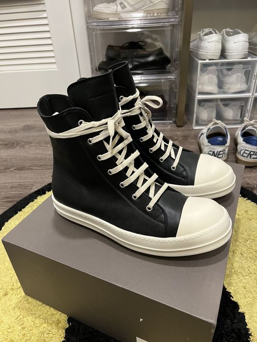 Rick Owens Rick Owens High Top Ramones Sneakers in LPO Leather Sz