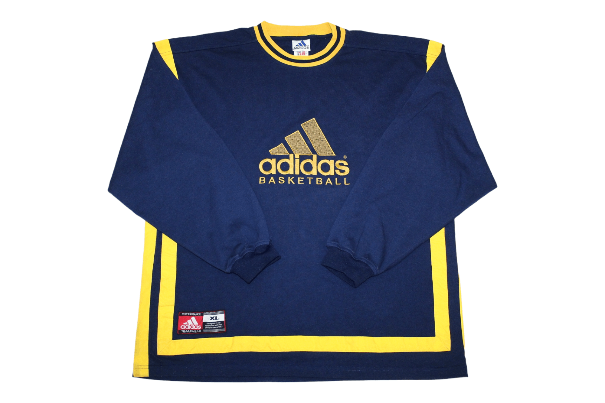 Adidas 90s Adidas Basketball Big Logo Embroidery Baggy Sweatshirt Size US XL / EU 56 / 4 - 1 Thumbnail
