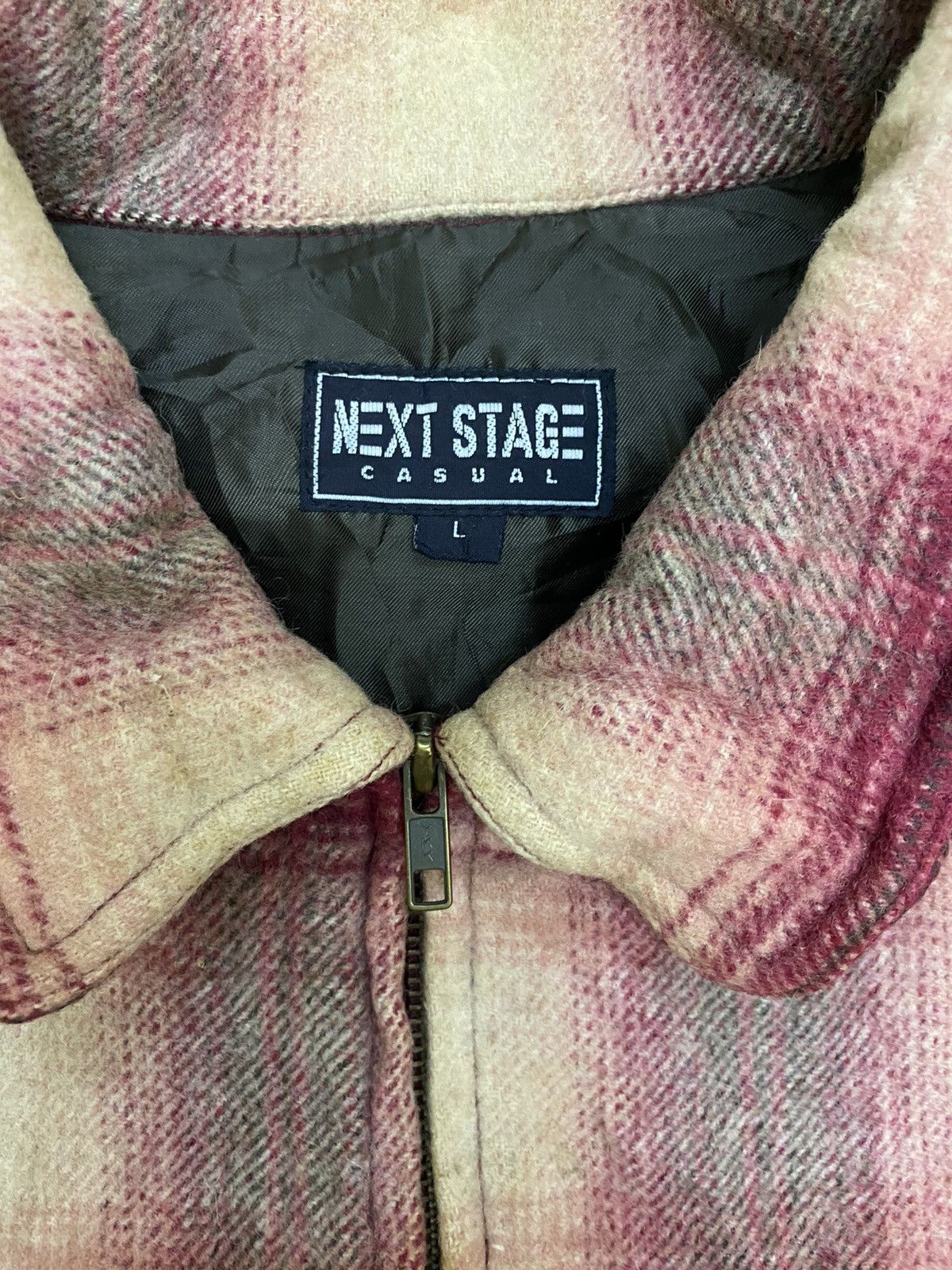 Flannel × Japanese Brand × Vintage Vintage Japanese Brand Nextstage Wool Zip Flannel Jacket Size US L / EU 52-54 / 3 - 5 Thumbnail