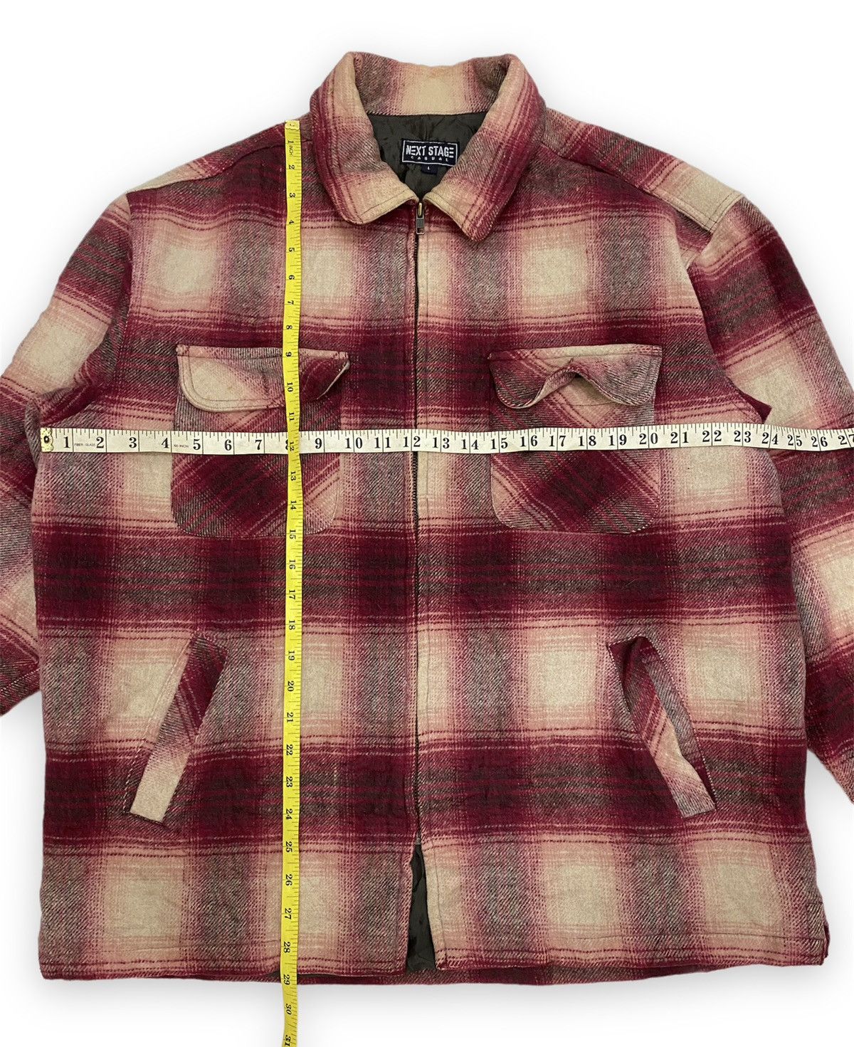 Flannel × Japanese Brand × Vintage Vintage Japanese Brand Nextstage Wool Zip Flannel Jacket Size US L / EU 52-54 / 3 - 7 Thumbnail
