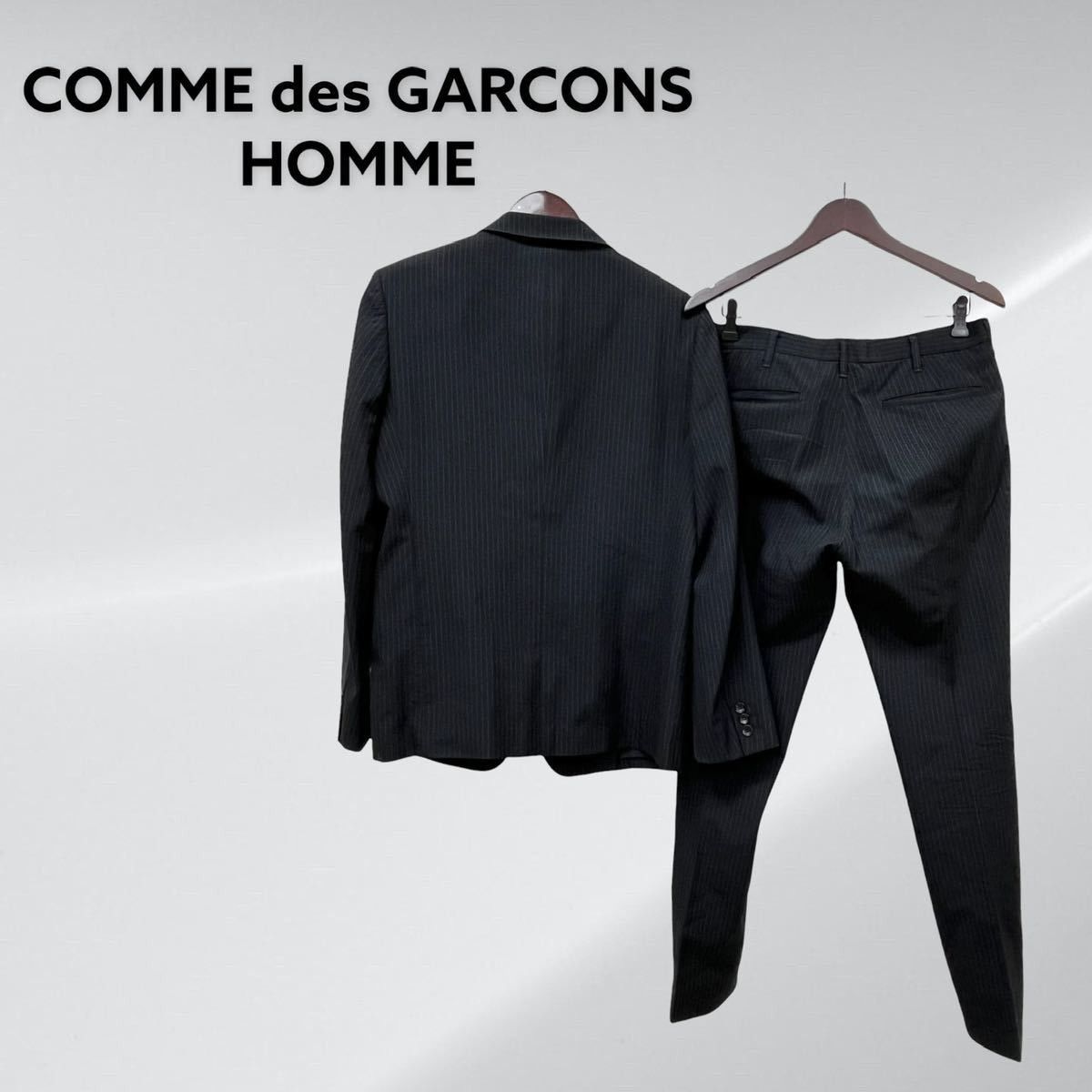 Comme des Garcons Homme AD2004 Wool Blend Pinstripes Suit Size 48R - 2 Thumbnail