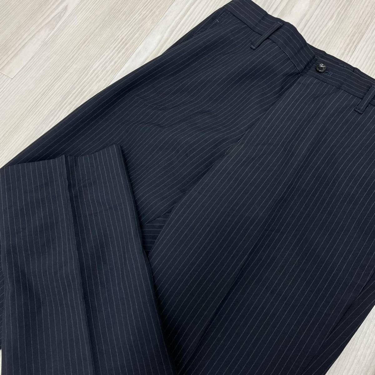 Comme des Garcons Homme AD2004 Wool Blend Pinstripes Suit Size 48R - 8 Thumbnail