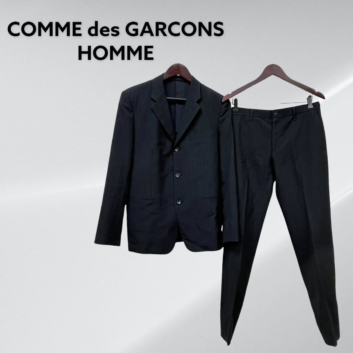 Comme des Garcons Homme AD2004 Wool Blend Pinstripes Suit Size 48R - 1 Thumbnail