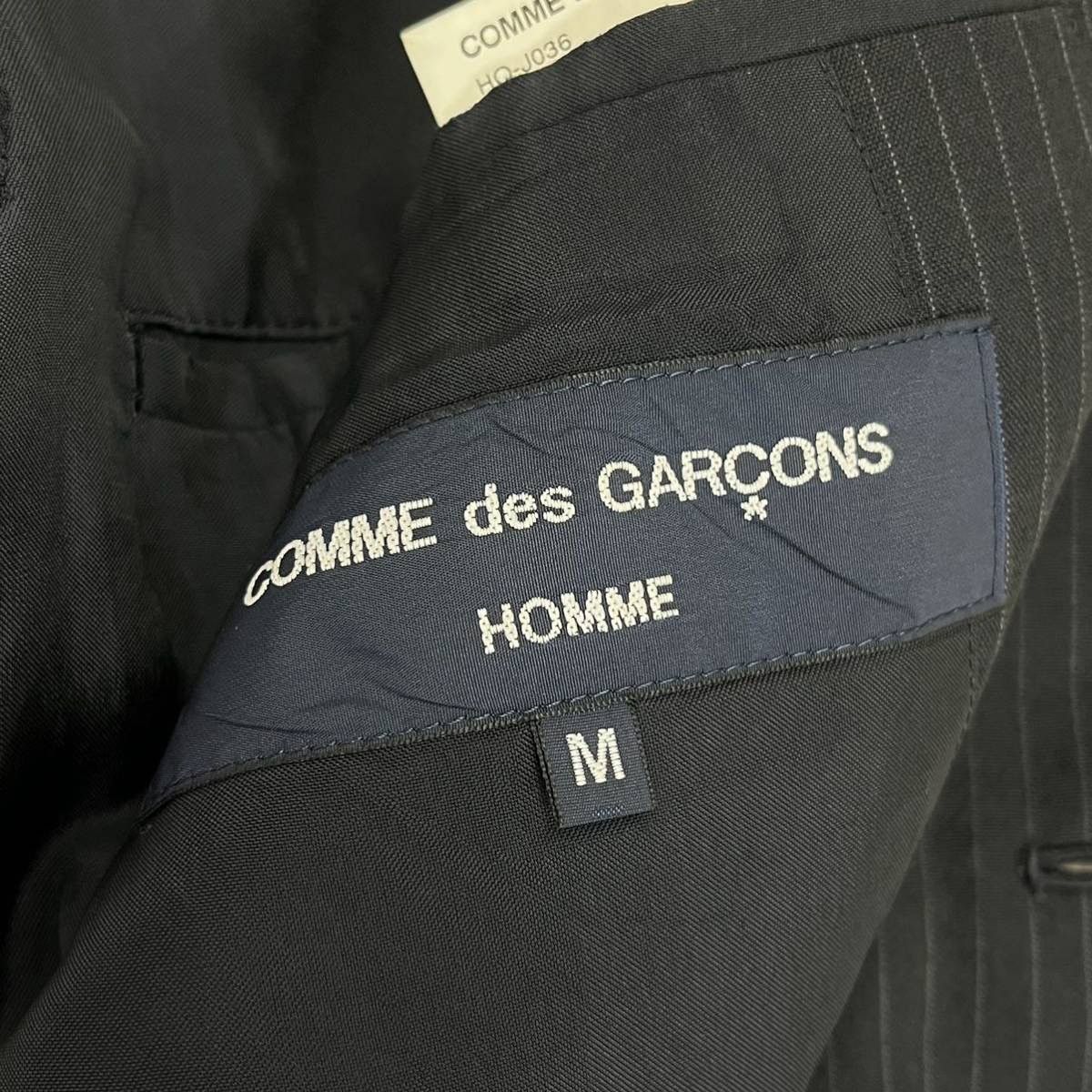 Comme des Garcons Homme AD2004 Wool Blend Pinstripes Suit Size 48R - 4 Thumbnail