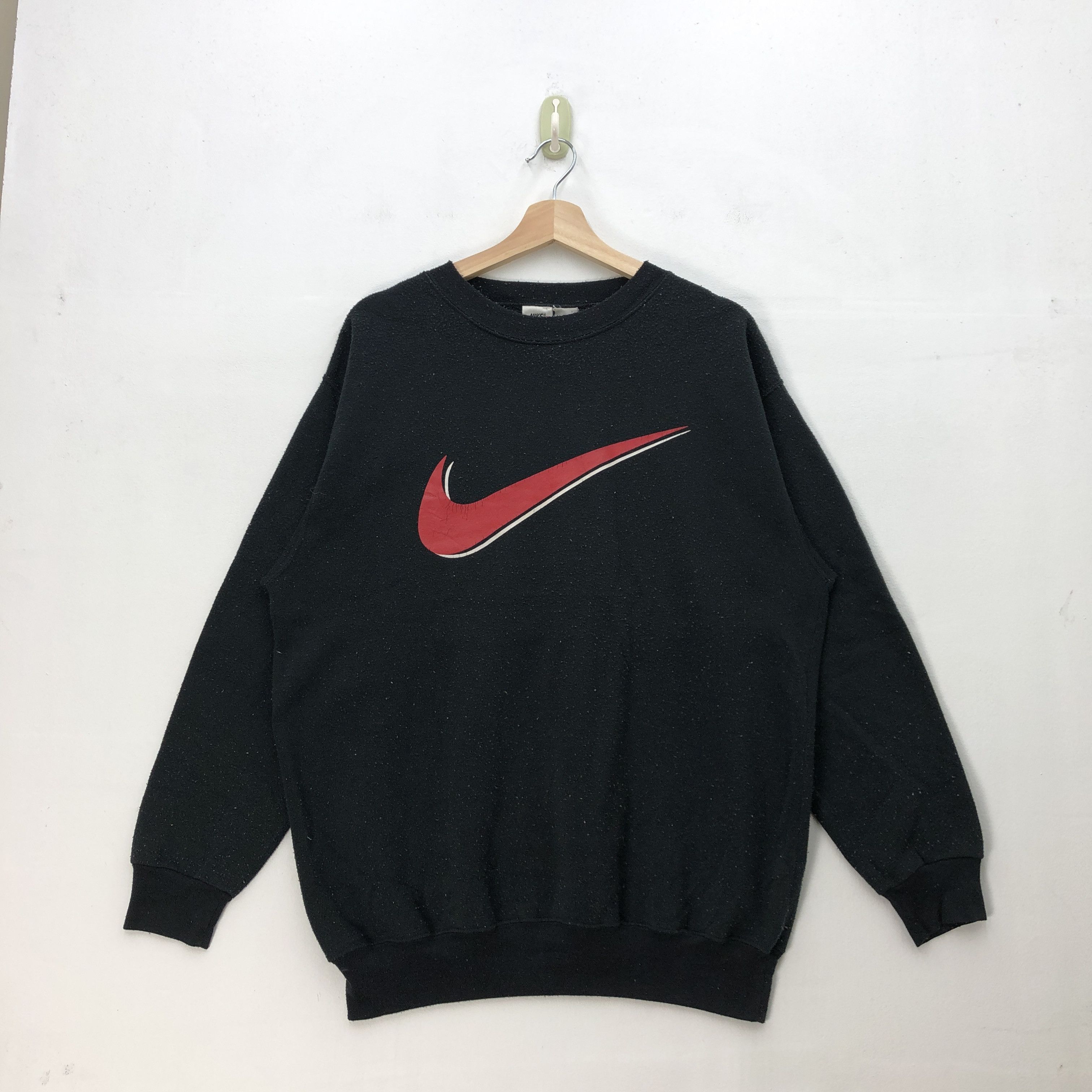 Nike × Vintage Vintage Nike Sweater Nike Swoosh Sweatshirt Nike Center Size US L / EU 52-54 / 3 - 1 Thumbnail