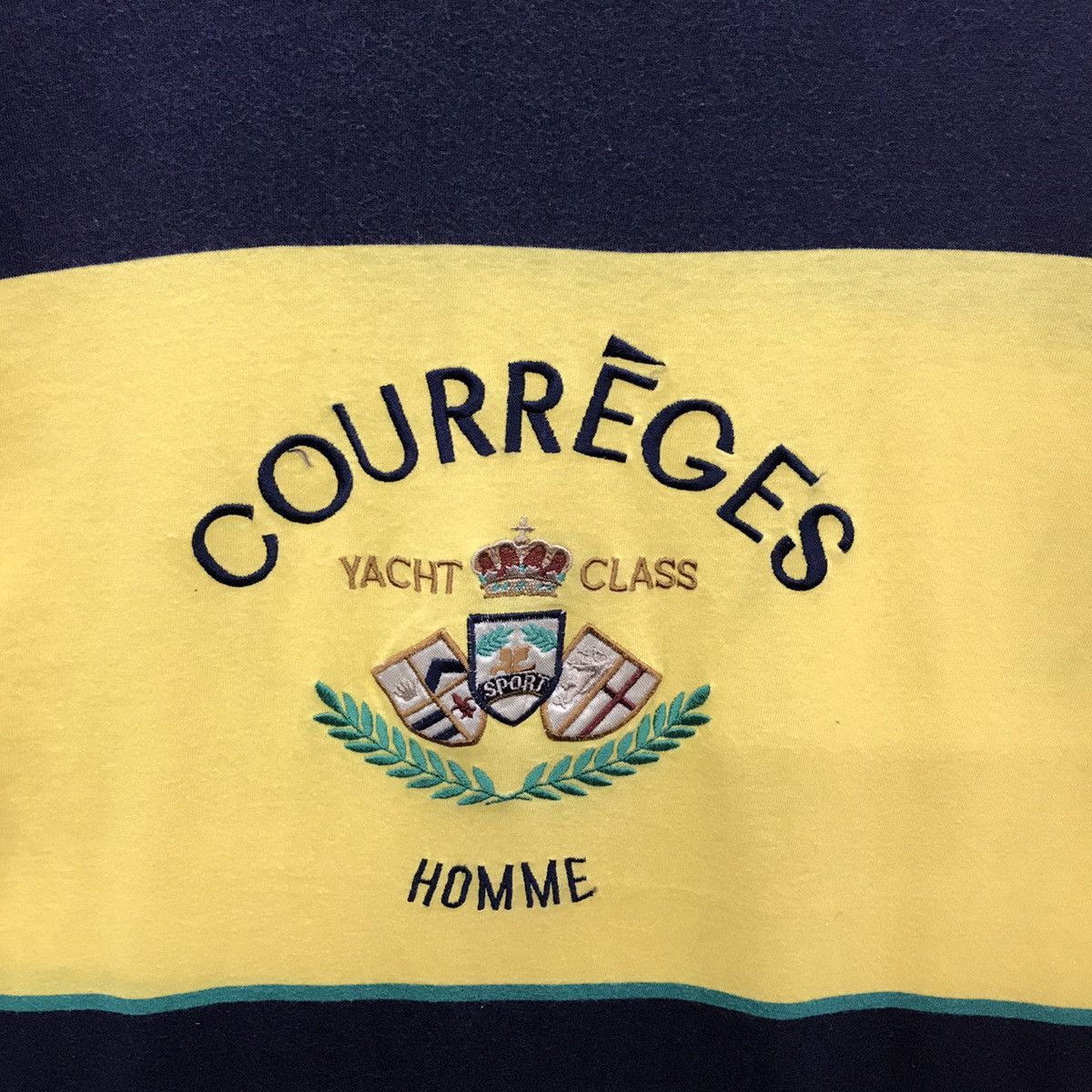 Courreges × Designer × Vintage *Rare!! Vintage Courreges Homme Embroidery Logo Tee Size US M / EU 48-50 / 2 - 5 Thumbnail