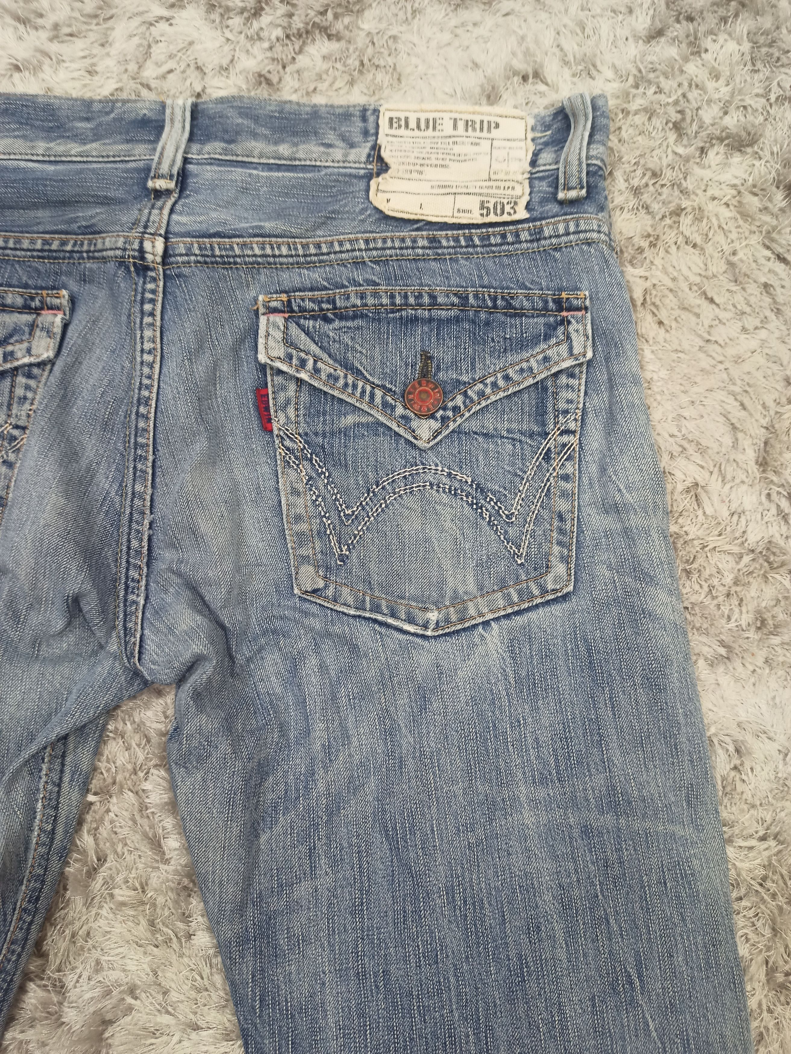 Edwin Vintage Edwin 503 Blue Trip Sun Faded Flared Jeans Size US 36 / EU 52 - 11 Thumbnail