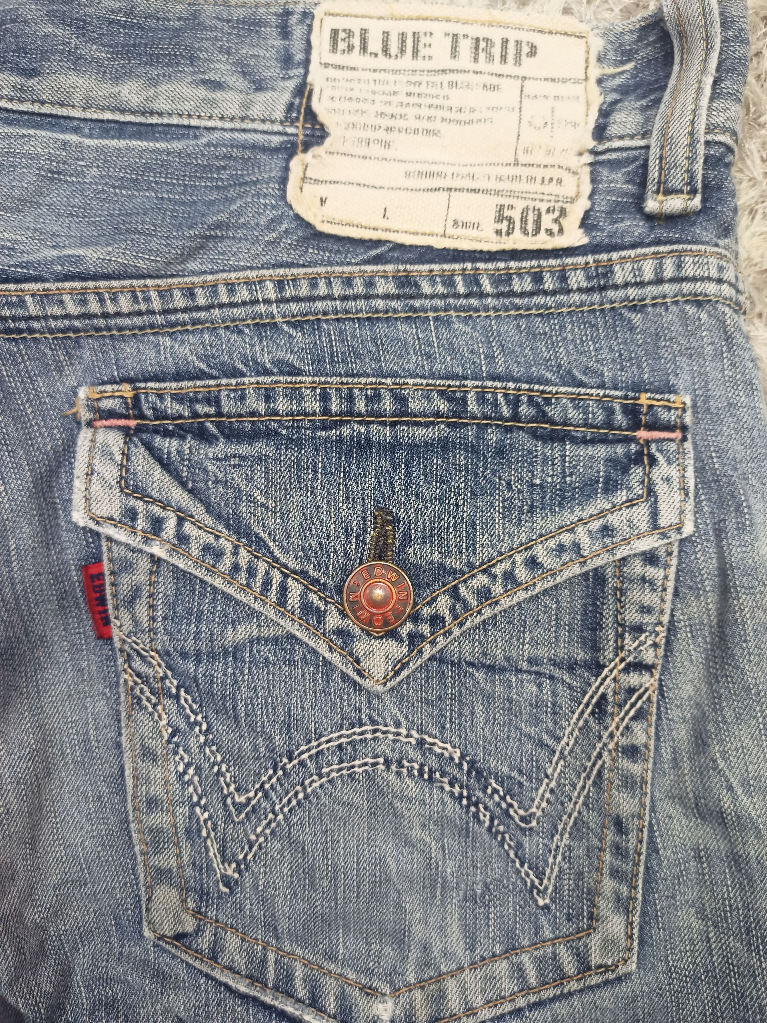 Edwin Vintage Edwin 503 Blue Trip Sun Faded Flared Jeans Size US 36 / EU 52 - 19 Thumbnail