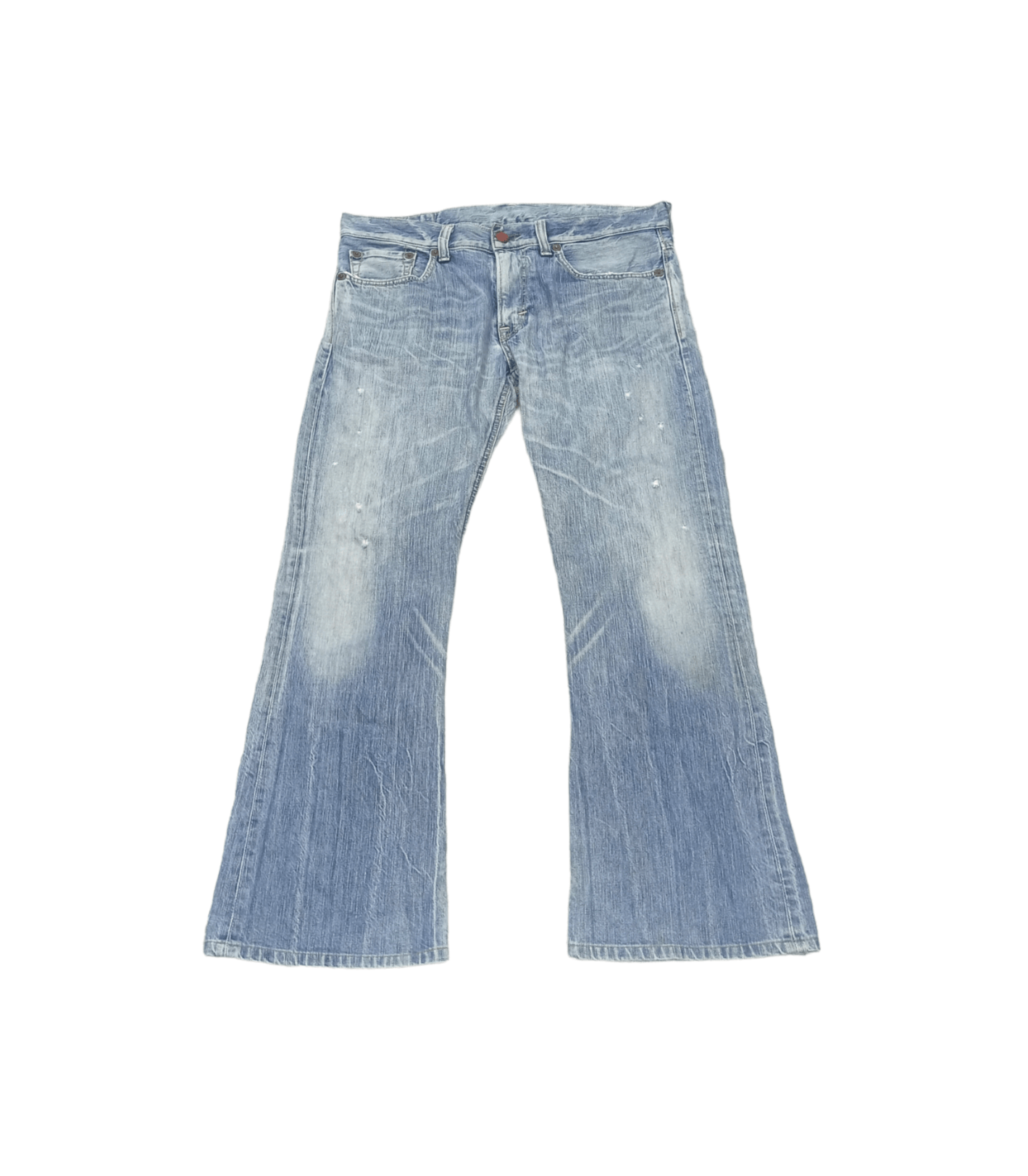 Vintage Edwin 503 Blue Trip Sun Faded Flared Jeans