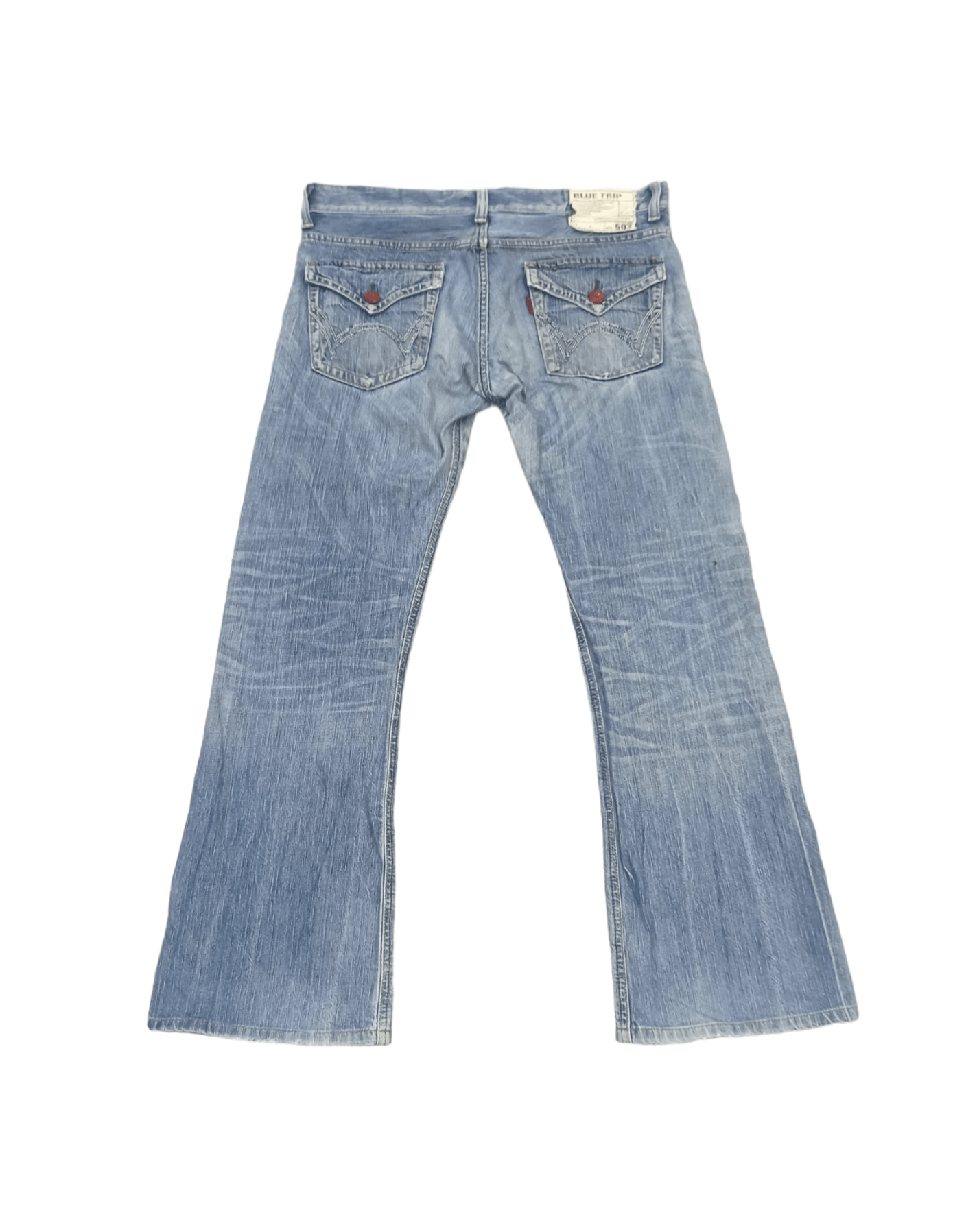 Edwin Vintage Edwin 503 Blue Trip Sun Faded Flared Jeans Size US 36 / EU 52 - 2 Thumbnail