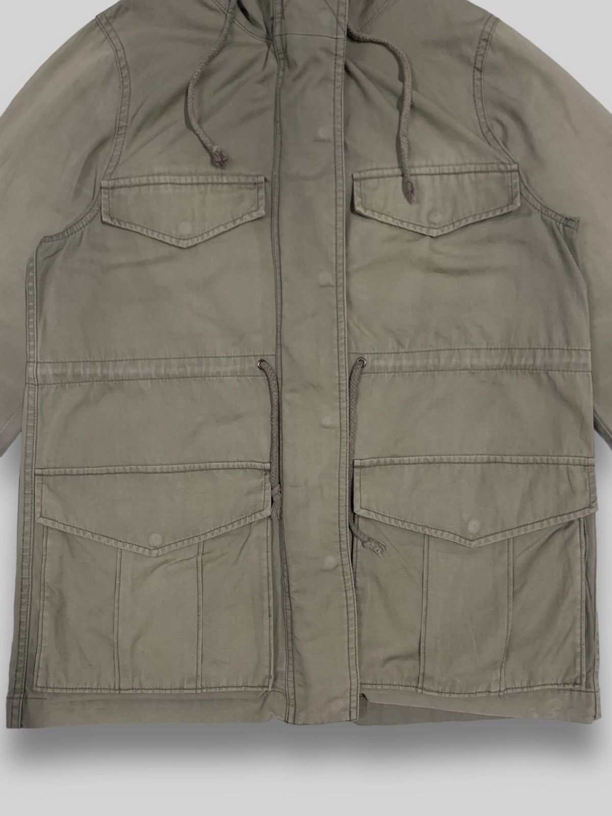 Japanese Brand Japanese Brand Moussy Sun Faded Hooded Military Field Jacket Size US S / EU 44-46 / 1 - 12 Thumbnail