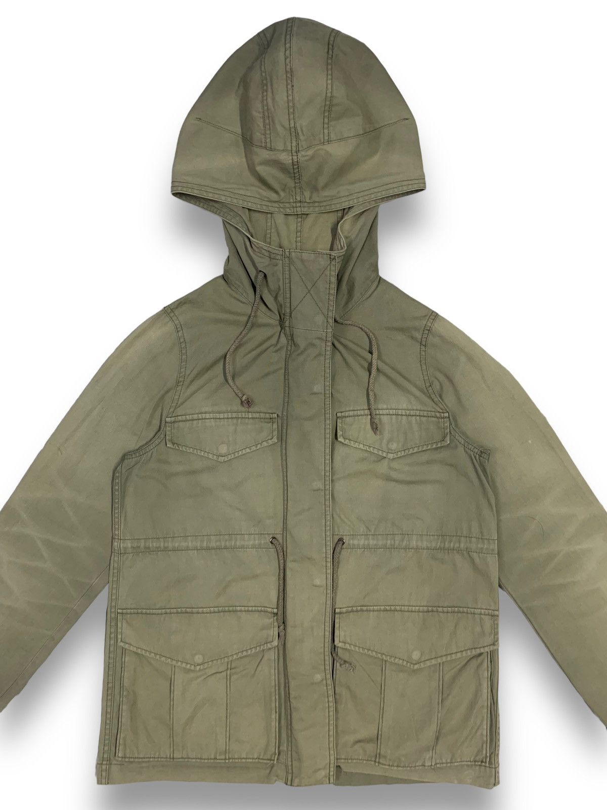Japanese Brand Japanese Brand Moussy Sun Faded Hooded Military Field Jacket Size US S / EU 44-46 / 1 - 4 Thumbnail