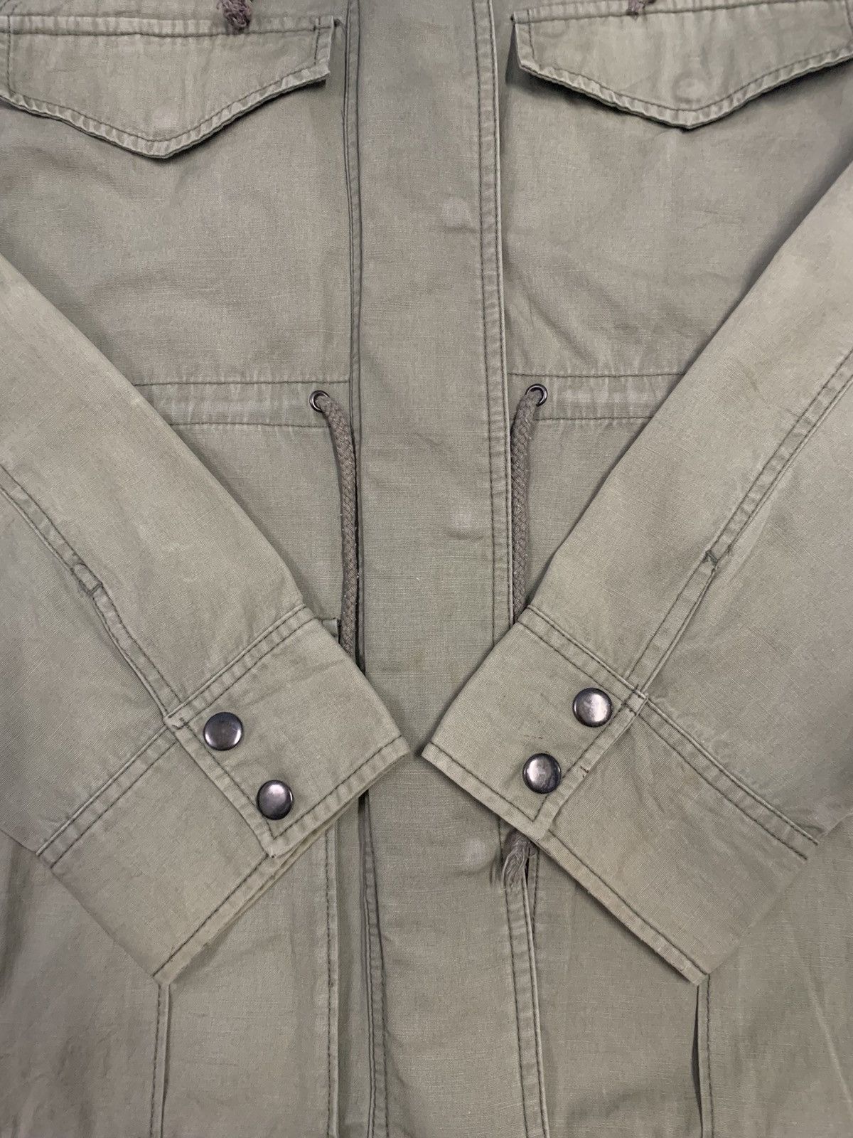 Japanese Brand Japanese Brand Moussy Sun Faded Hooded Military Field Jacket Size US S / EU 44-46 / 1 - 13 Thumbnail