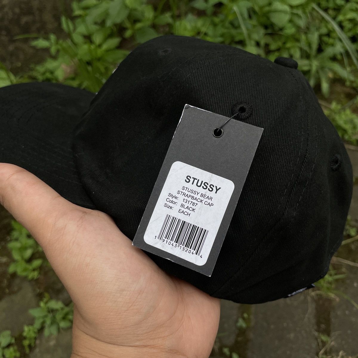 Stussy STUSSY STRAPBACK BEAR CAP - BLACK Size ONE SIZE - 3 Thumbnail