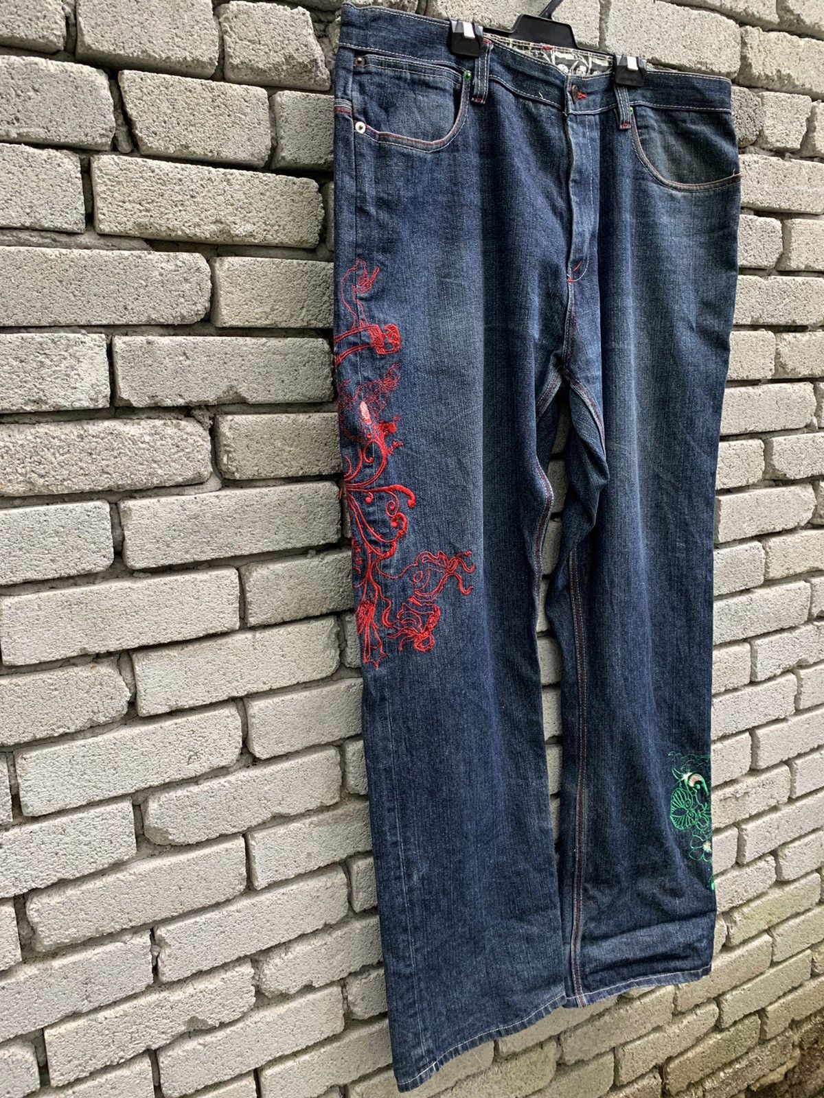 Artful Dodger ARTFUL DODGER DENIM HARD EMBROIDERED PANTS Size US 38 / EU 54 - 4 Thumbnail