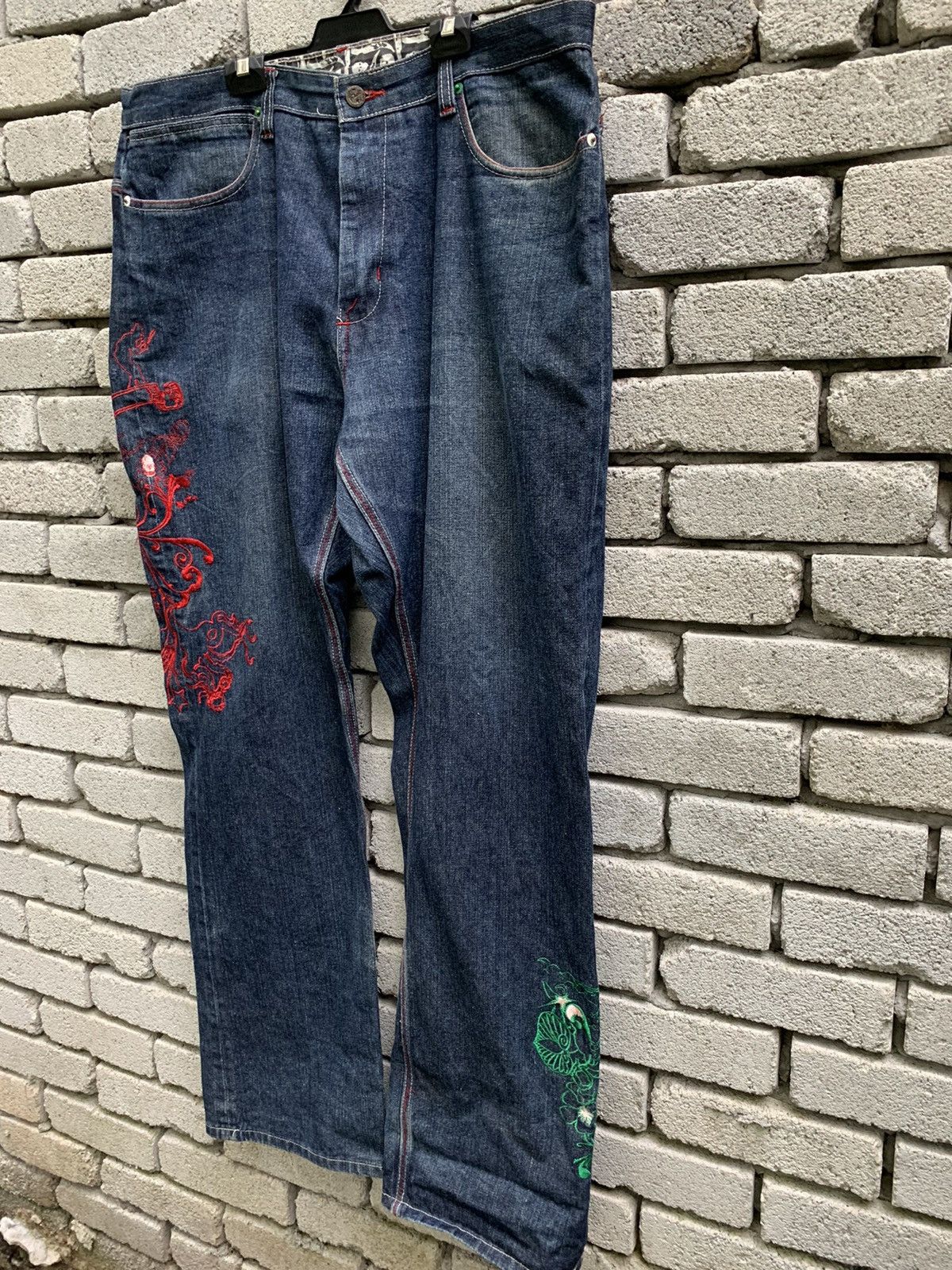 Artful Dodger ARTFUL DODGER DENIM HARD EMBROIDERED PANTS Size US 38 / EU 54 - 5 Thumbnail