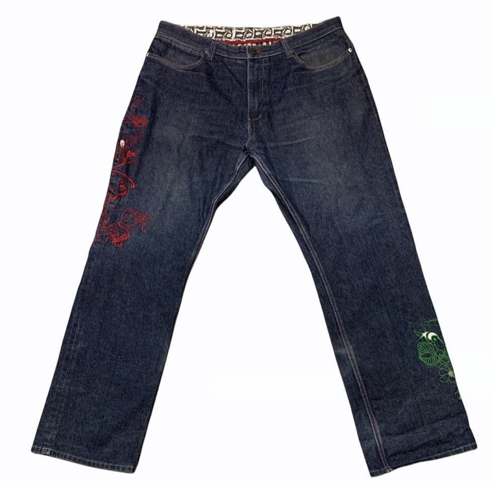 Artful Dodger ARTFUL DODGER DENIM HARD EMBROIDERED PANTS Size US 38 / EU 54 - 2 Thumbnail