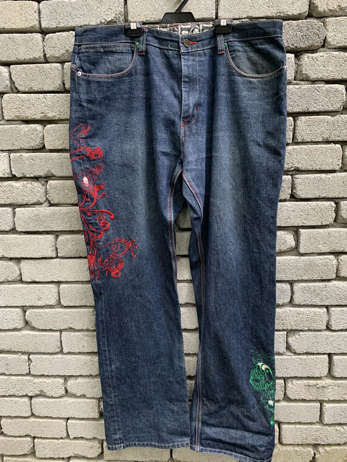 Artful Dodger ARTFUL DODGER DENIM HARD EMBROIDERED PANTS Size US 38 / EU 54 - 3 Thumbnail