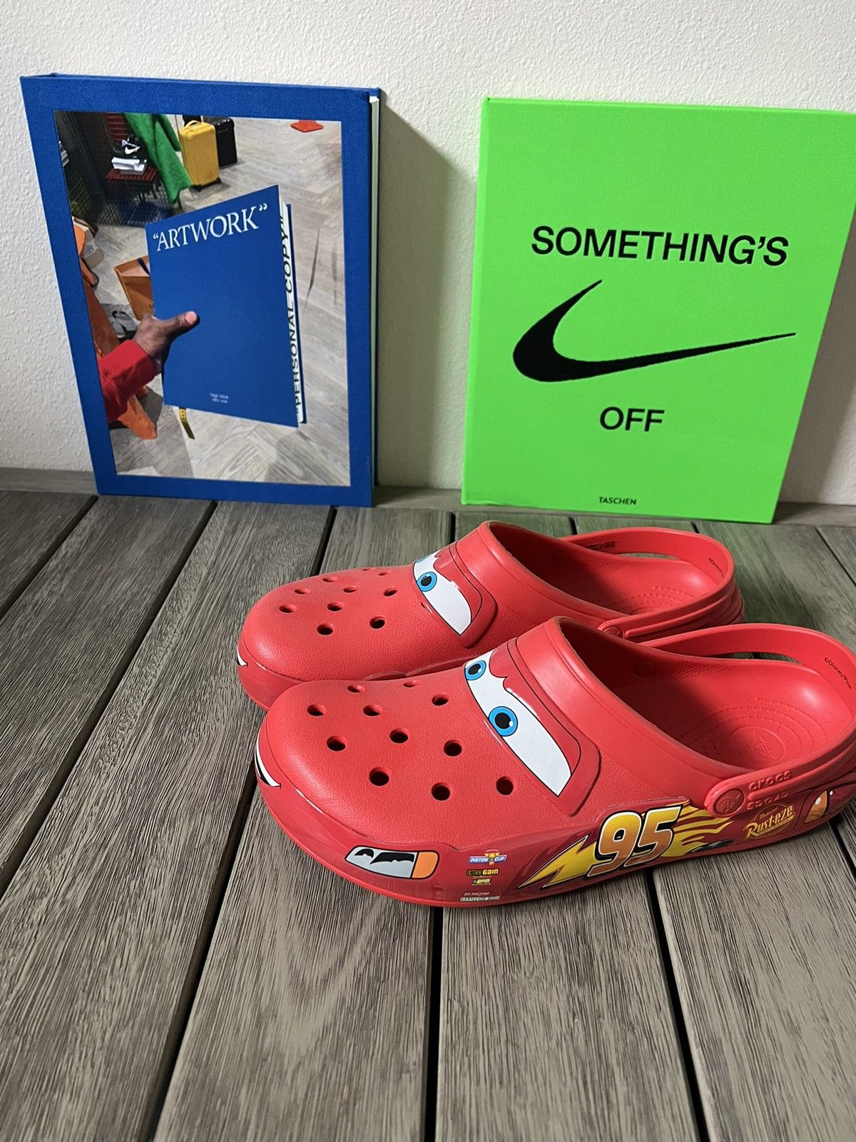 image of Crocs Lightning Mcqueen Sandals in Red, Men's (Size 13)