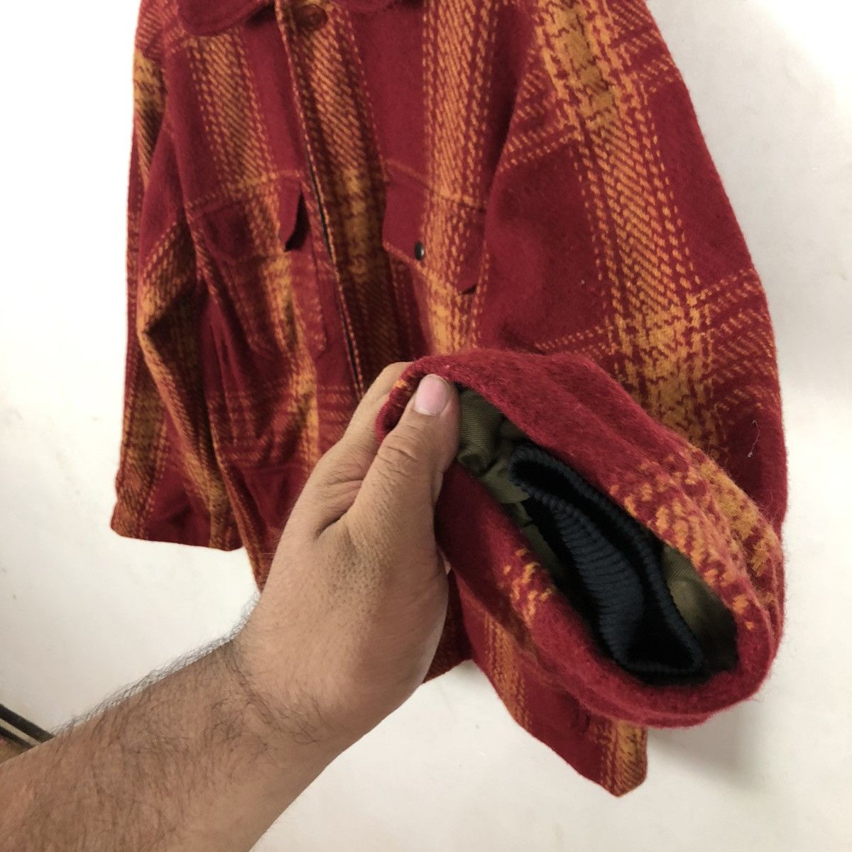 Flannel 🔥90’s VINTAGE WOOL FLANNEL JACKET DOG FIGHT TARTAN DESIGN Size US L / EU 52-54 / 3 - 5 Thumbnail