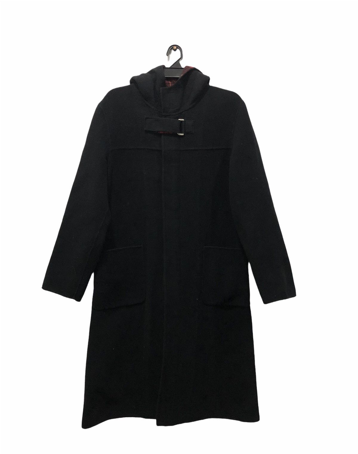 PPFM PPFM Hooded Wool Blend Long Coat – Unisex, Black, Size F Size US M / EU 48-50 / 2 - 1 Thumbnail
