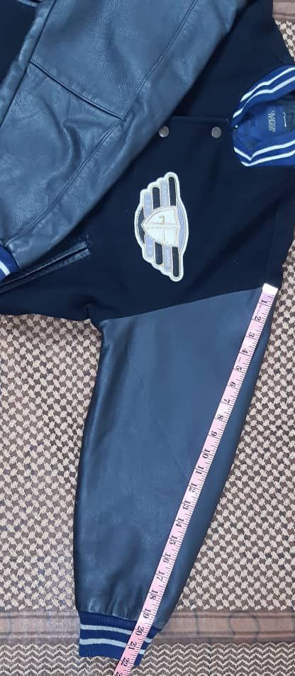 Japanese Brand Glafton Homme Leather Wool Varsity Jacket Size US M / EU 48-50 / 2 - 24 Thumbnail